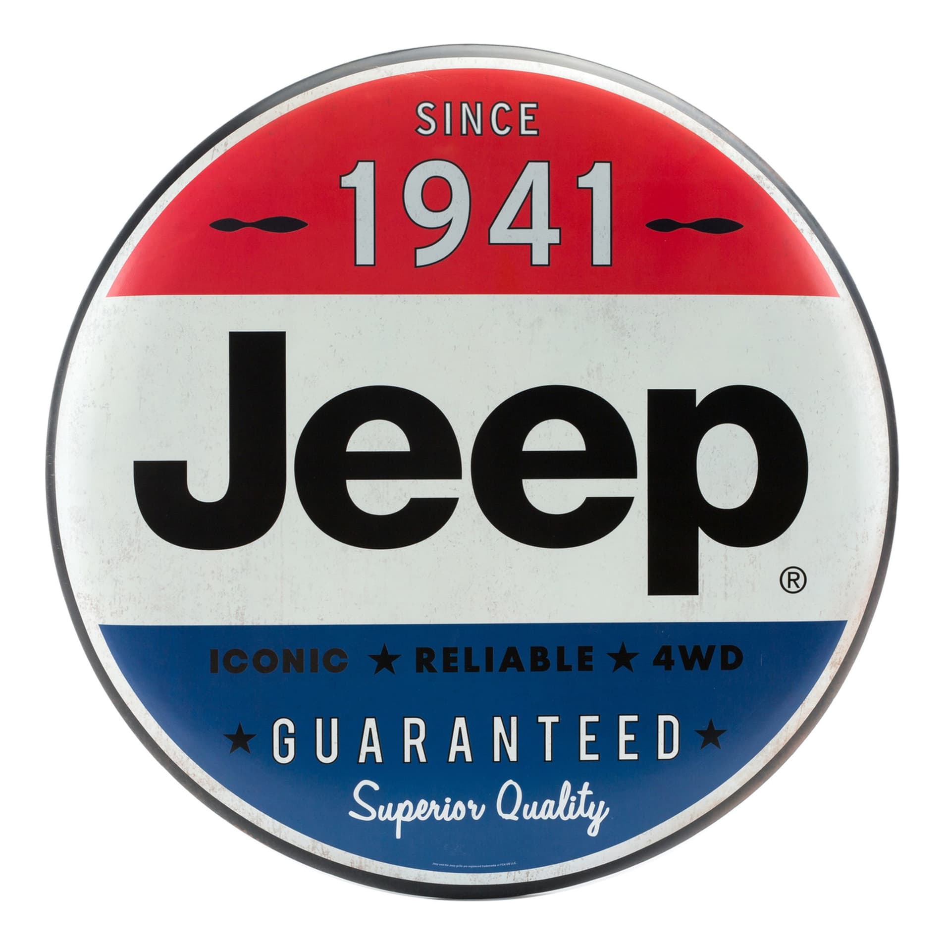 Open Road's Jeep Tin Button Sign