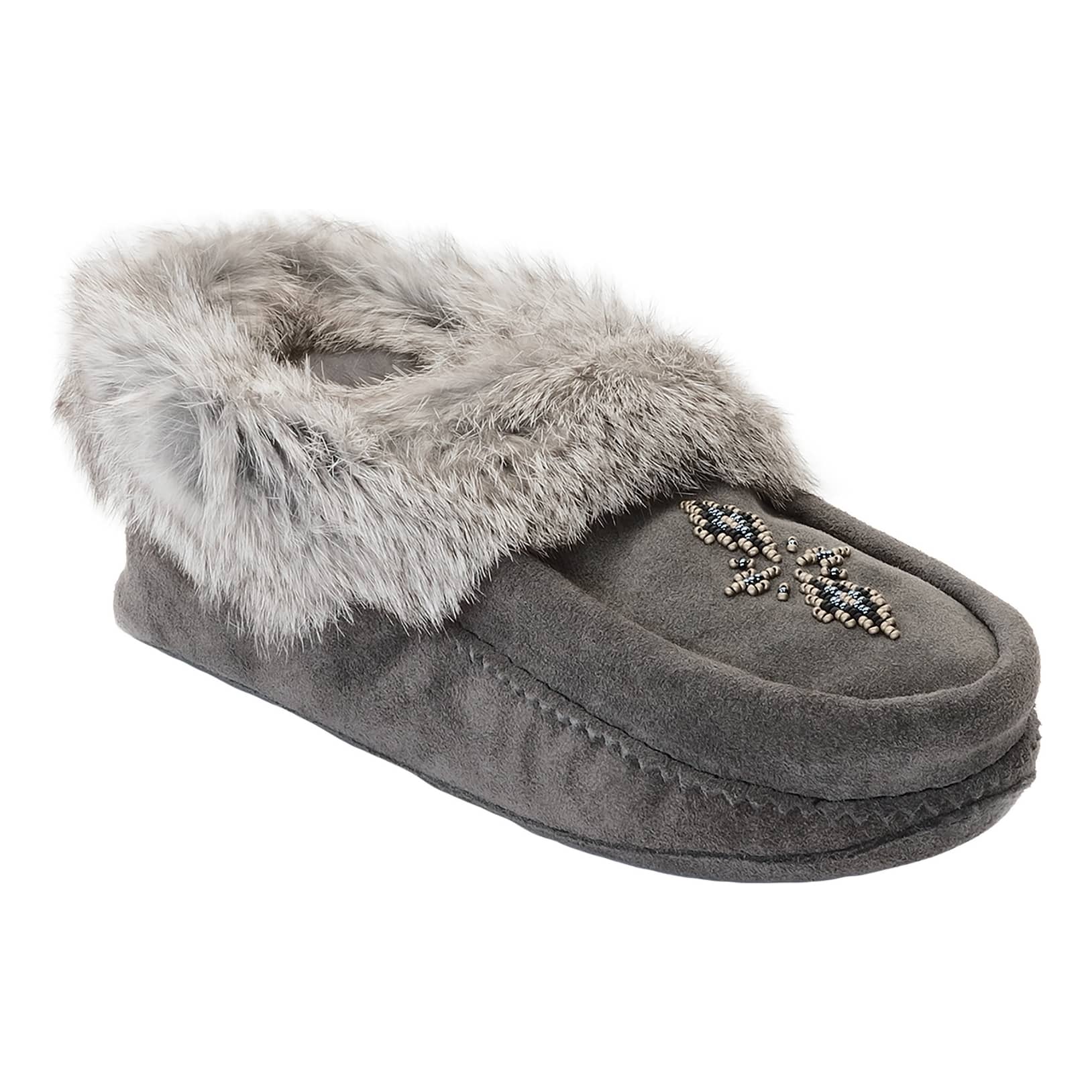 Manitobah Women's Tipi Moccasins - Charcoal