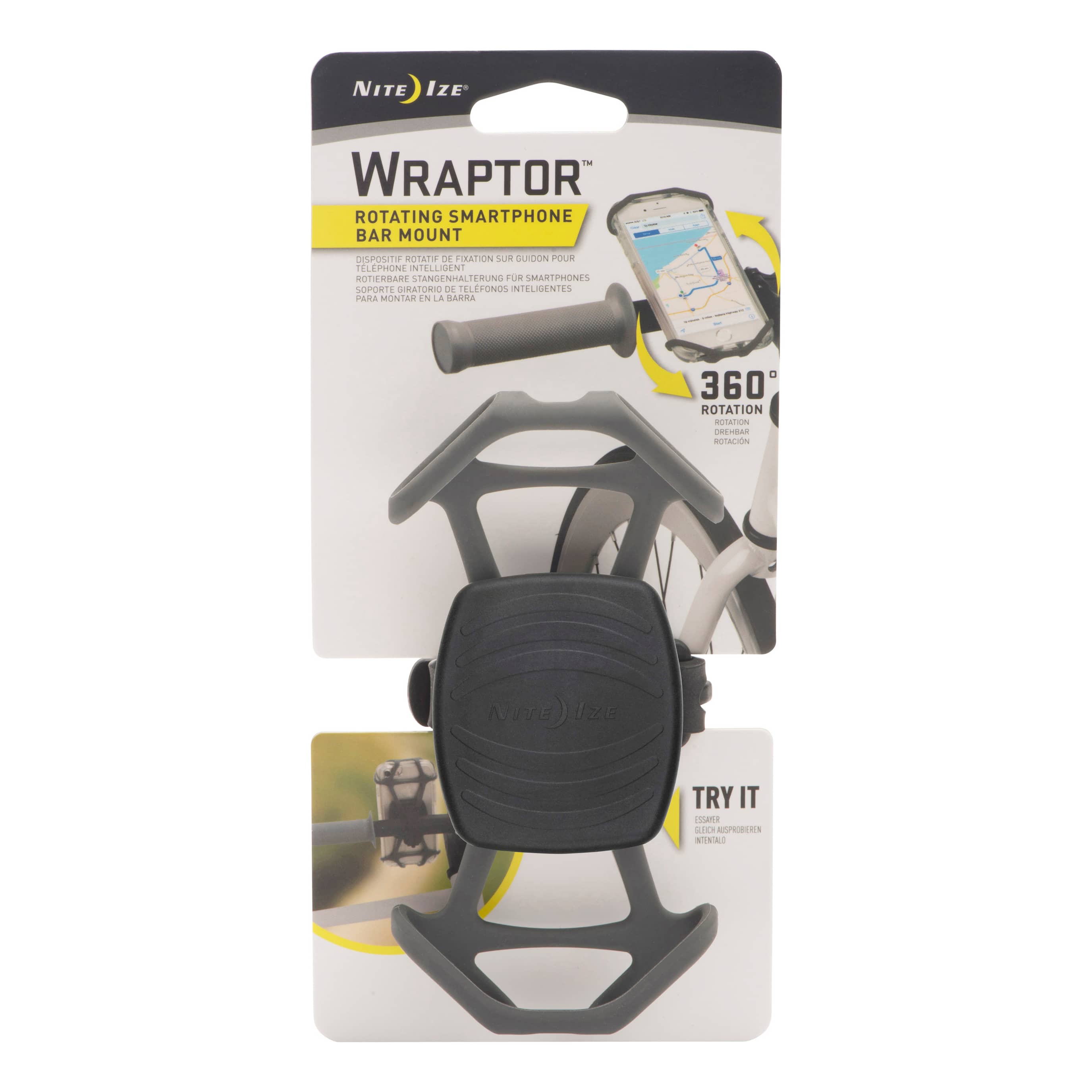 Nite Ize Wraptor™ Rotating Smartphone Bar Mount - Front Packaging View