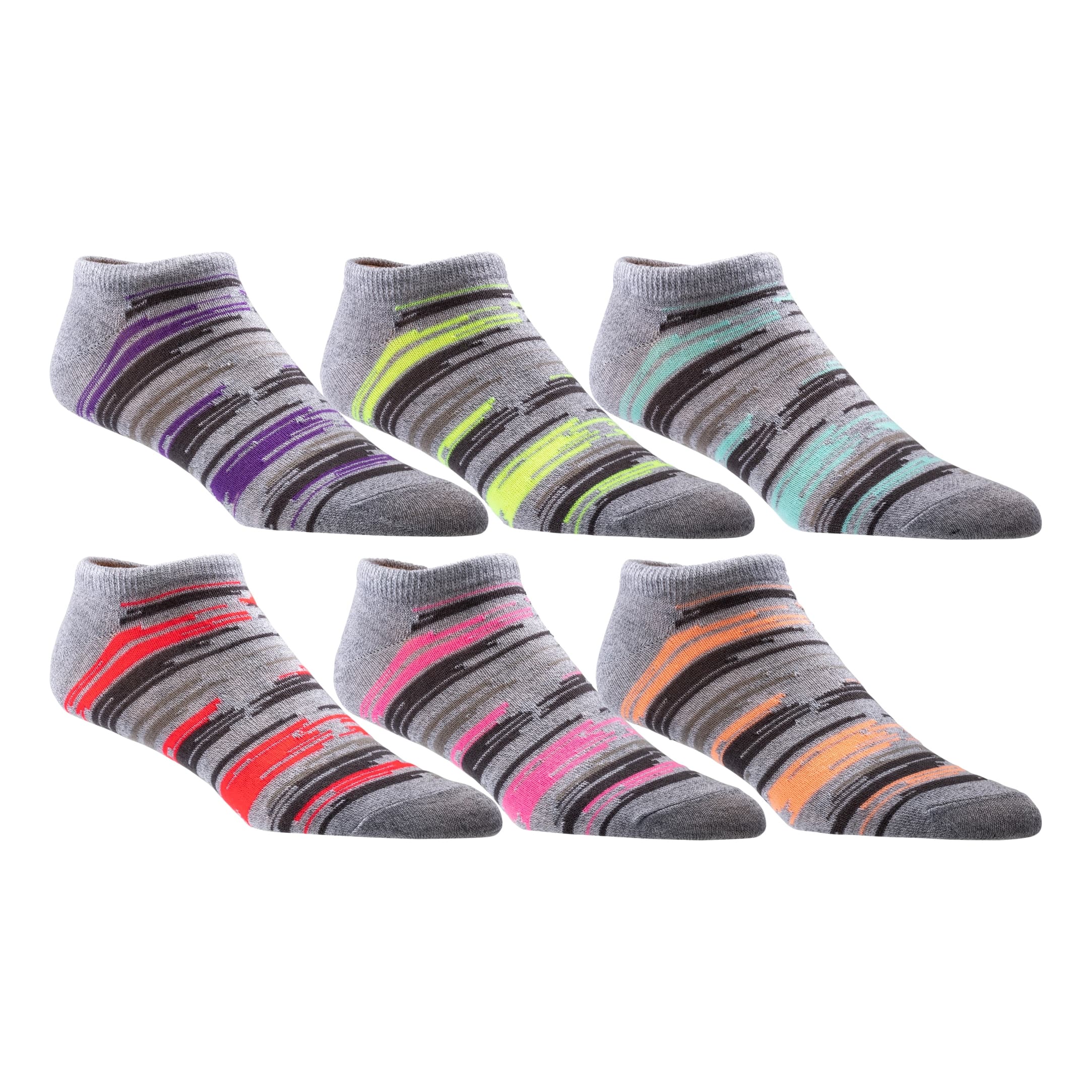 Natural Reflections® Women’s No-Show Socks – 6-Pair Pack - Stripes