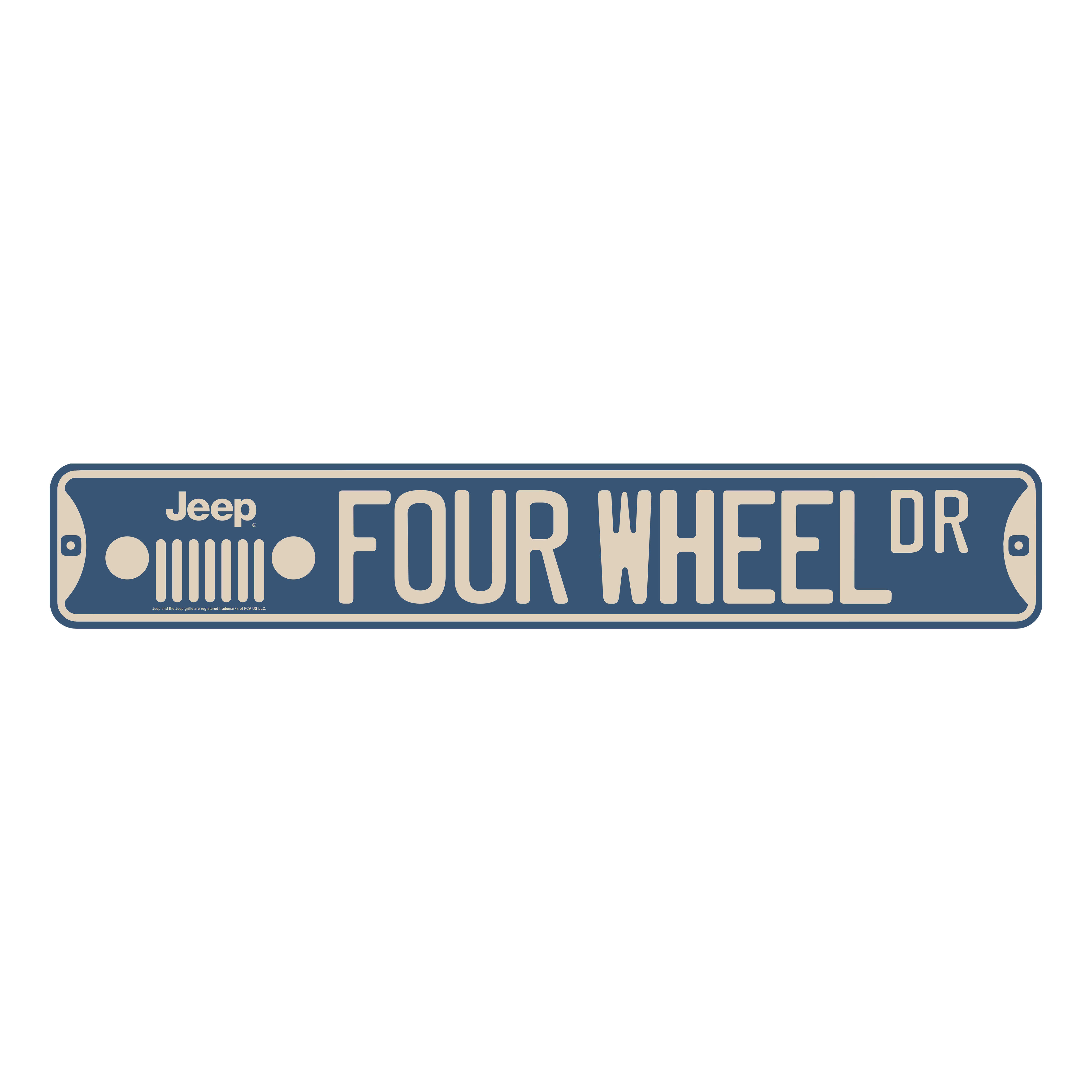Open Road Brands Jeep Four Wheel Drive Street Sign
