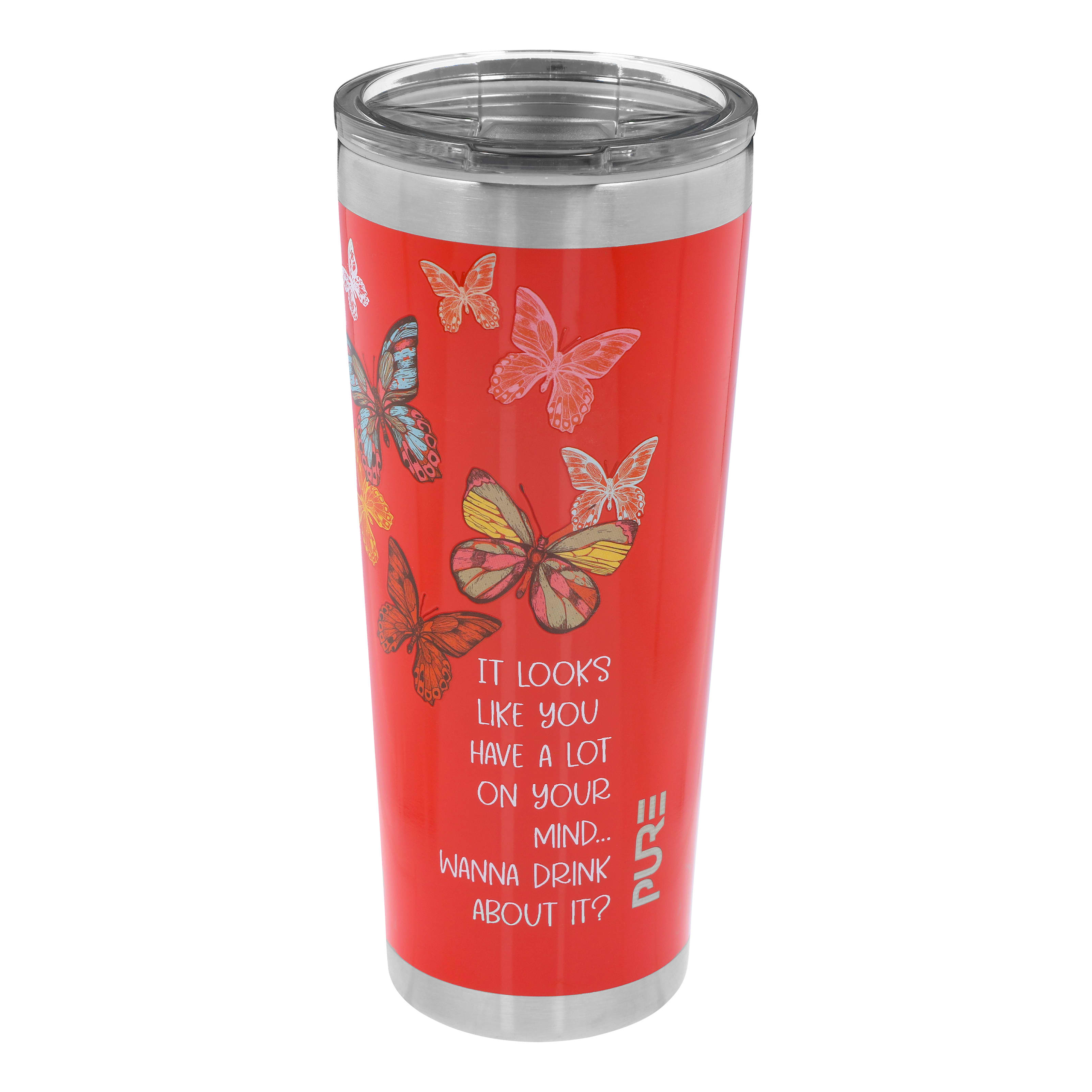 PURE Drinkware Stainless Steel Tumbler - Drink About It