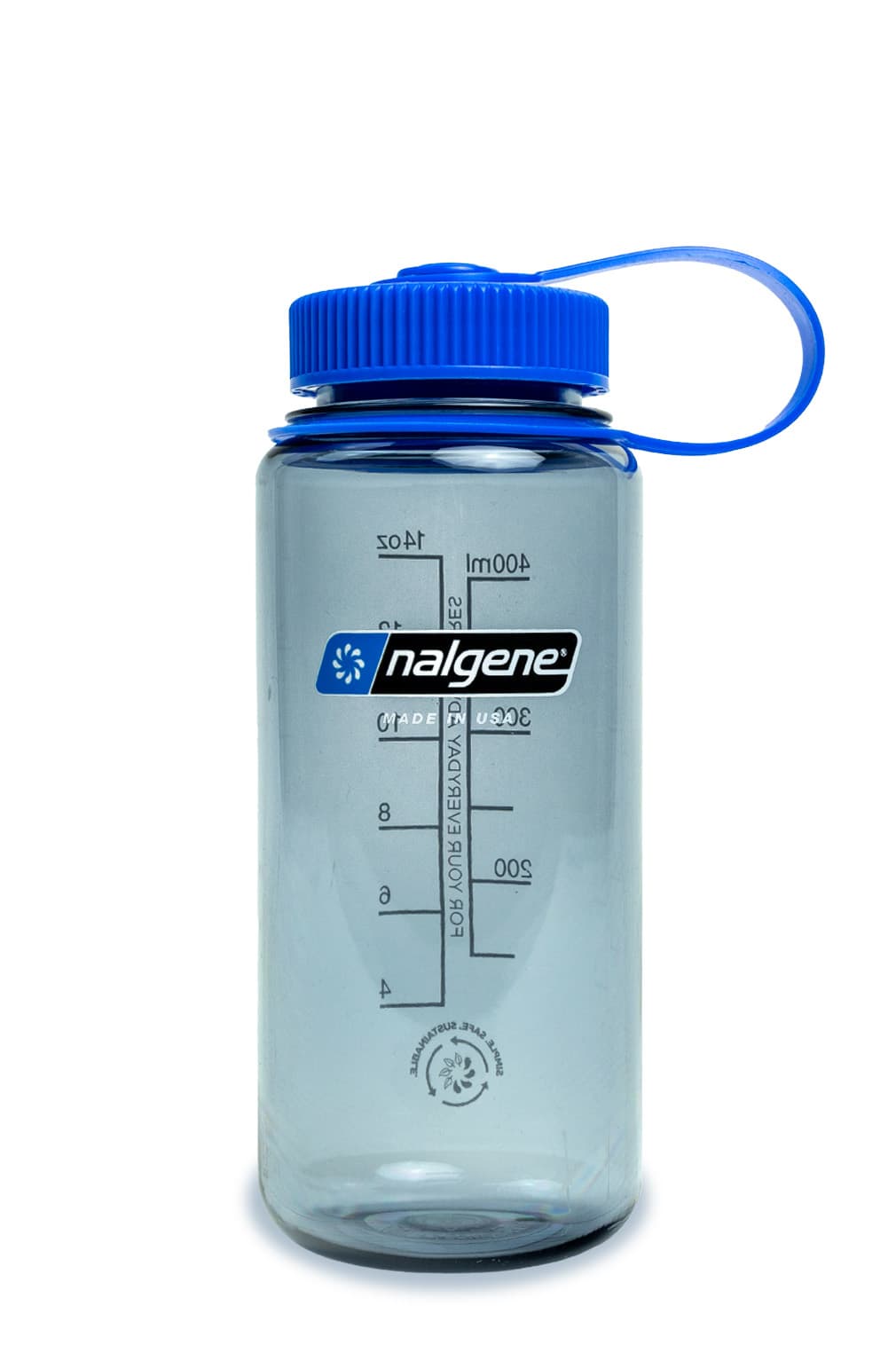 Nalgene® Wide Mouth Water Bottle - Grey - 16 oz.