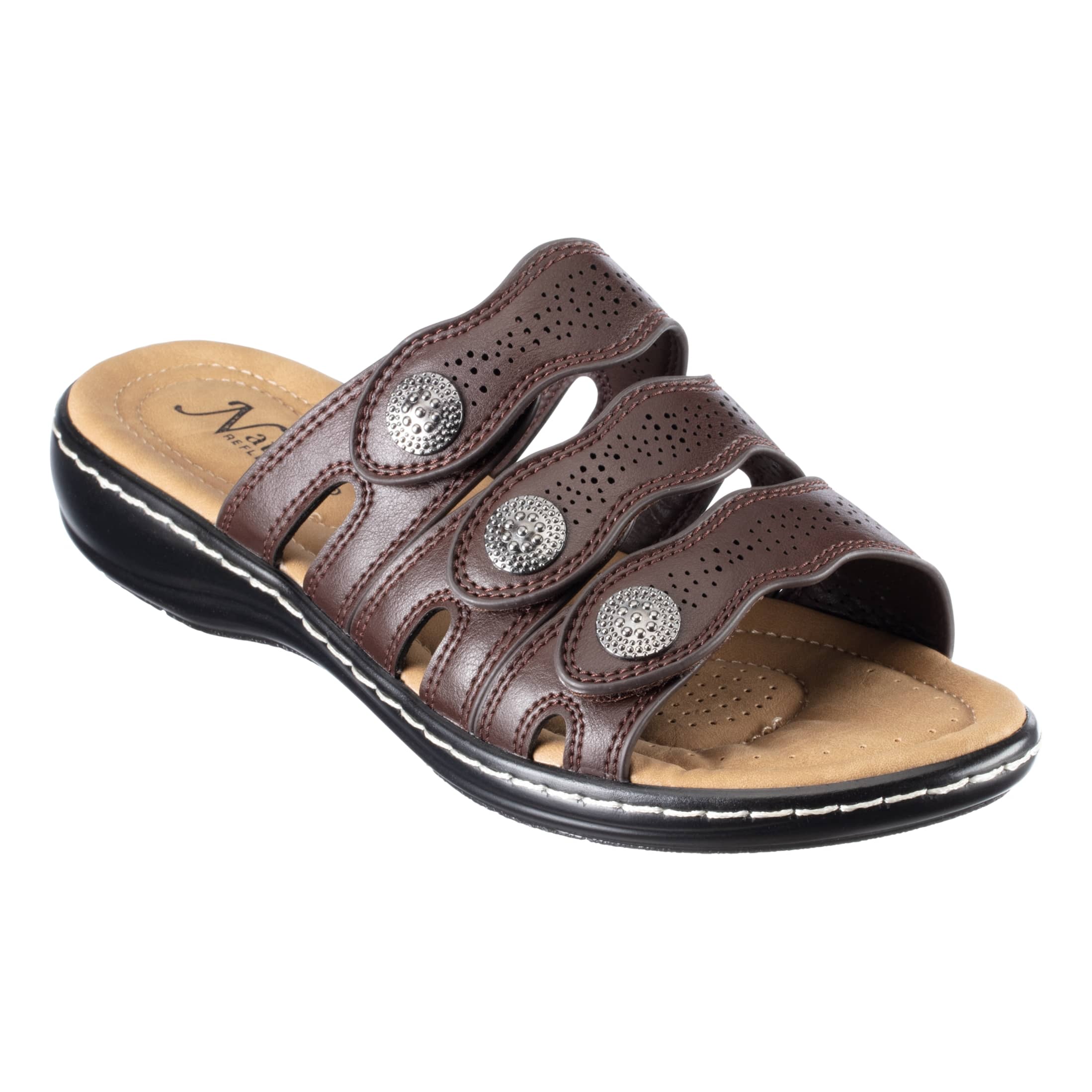 Natural Reflections® Women’s Cami II Wedge Sandals - Brown