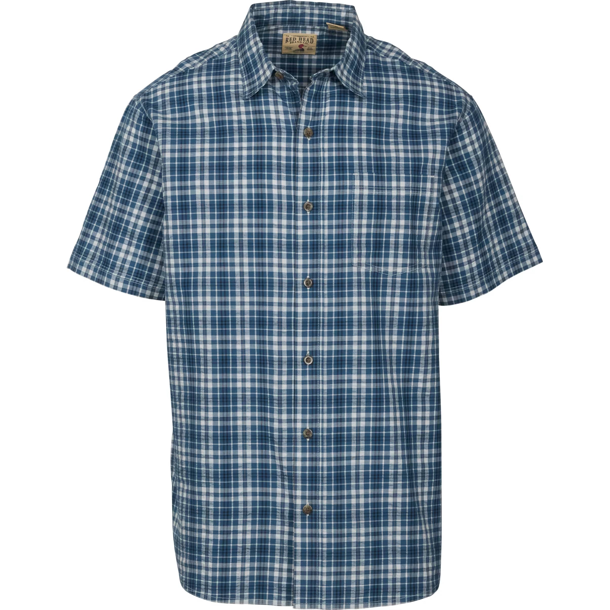 RedHead® Men’s Seersucker Plaid Short-Sleeve Shirt