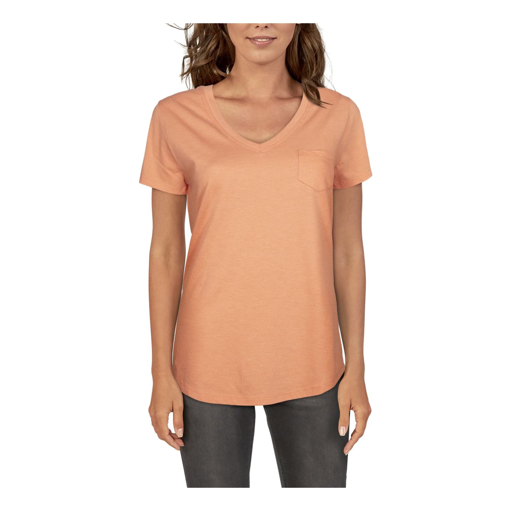 Natural Reflections® Women’s Everyday V-Neck Short-Sleeve T-Shirt - Crabapple