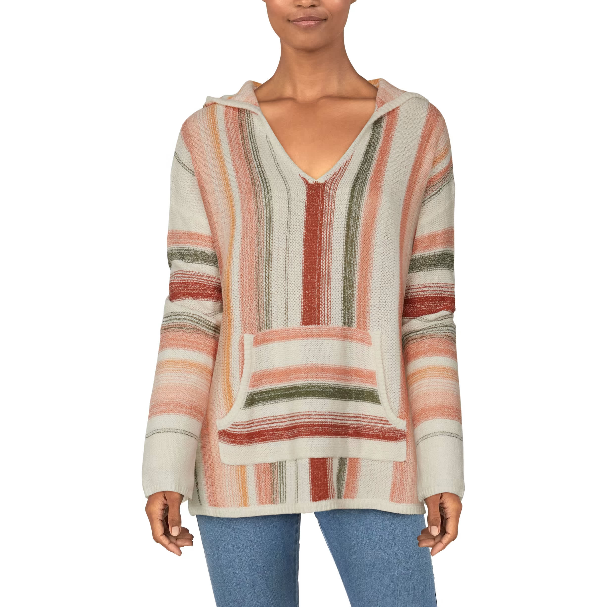 Natural Reflections® Women’s Stripe Baja Long-Sleeve Hoodie