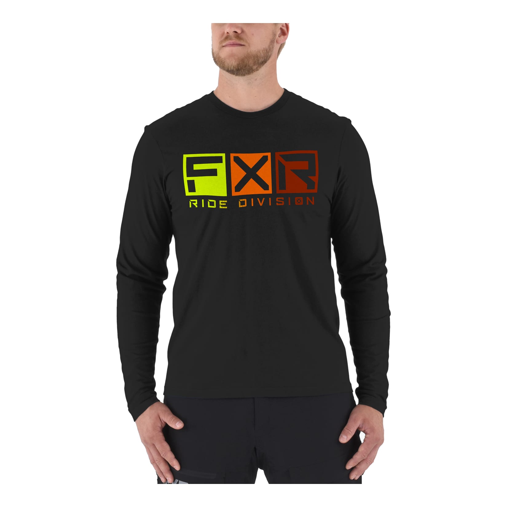 FXR® Men’s Helium Tech Long-Sleeve T-Shirt - Black/Inferno
