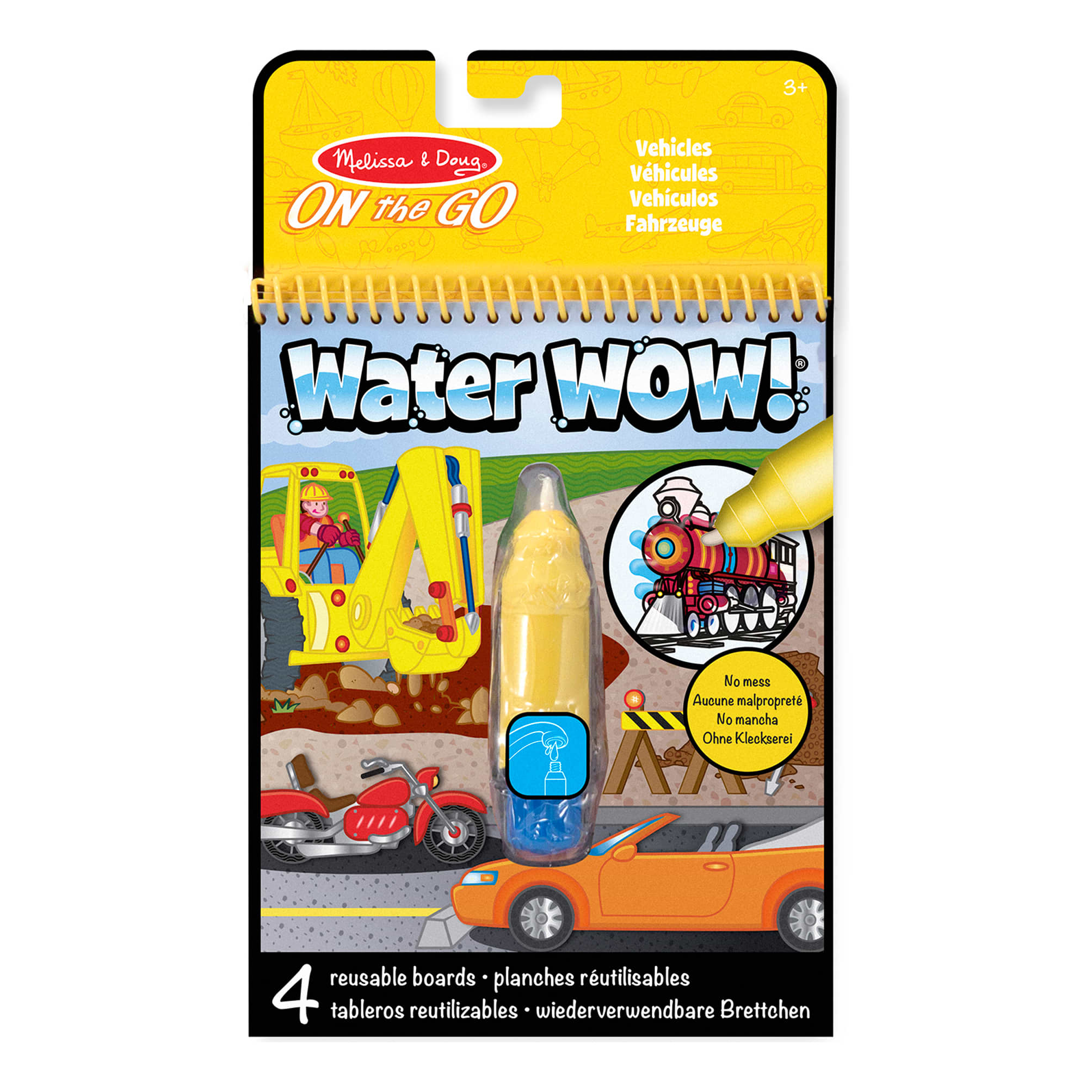 Melissa & Doug Water WOW! Colouring Book - Vehicles