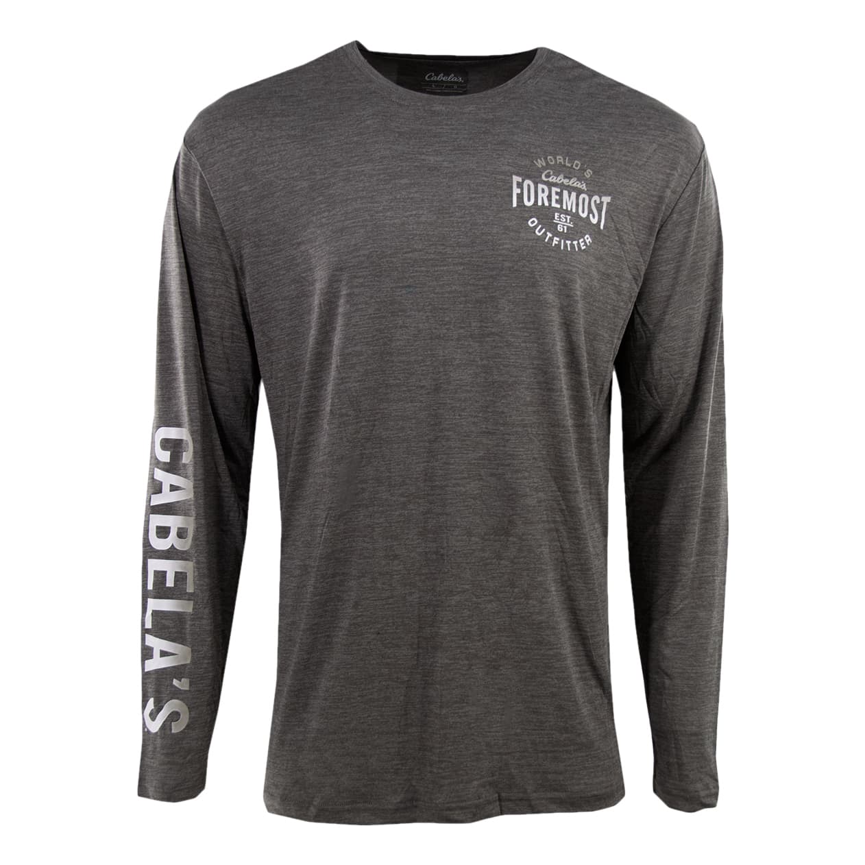 Cabela’s® Men’s Space Dye Performance Long-Sleeve T-Shirt - Dark Gull Grey