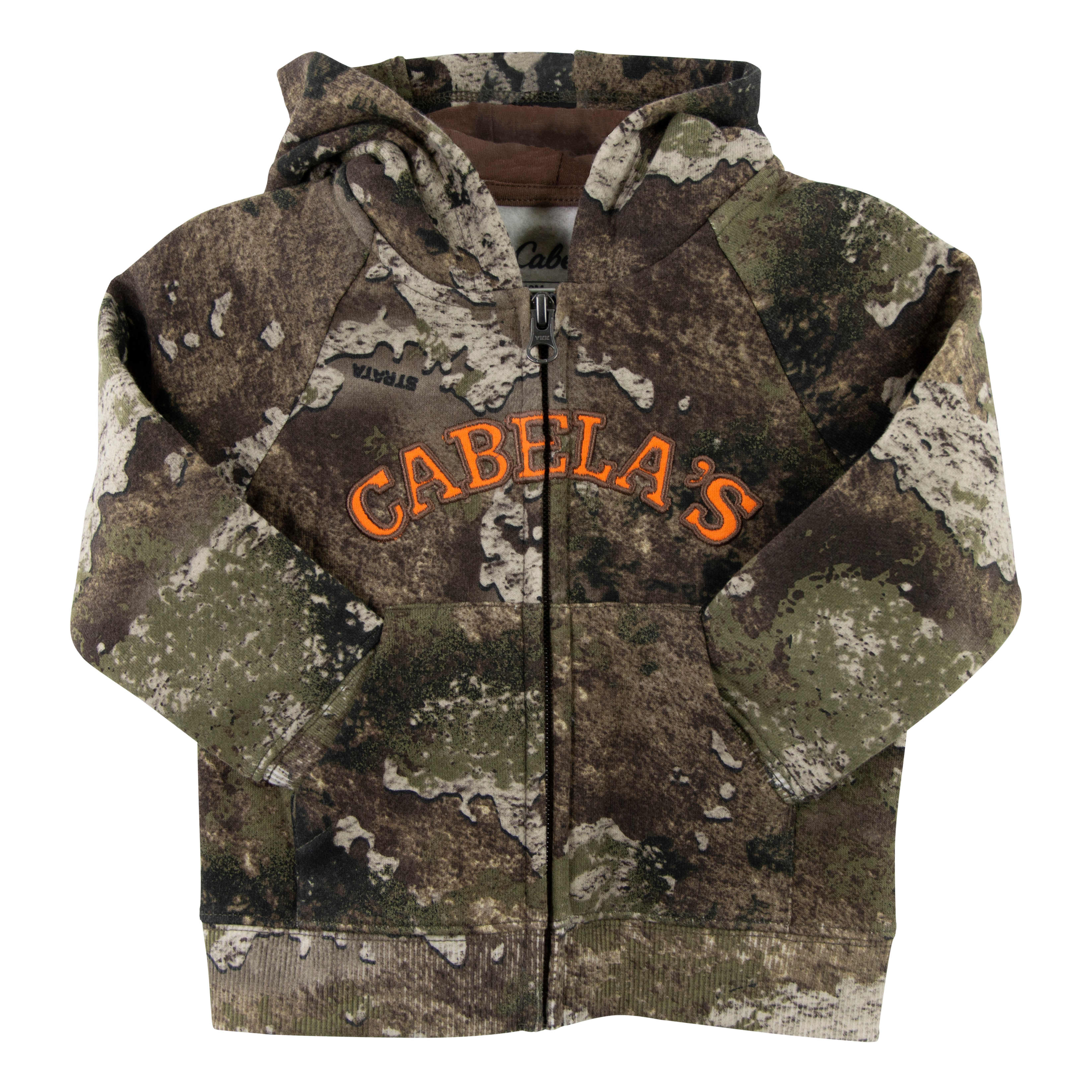 Cabela’s Infants’/Toddlers’ Camo Hoodie - Strata/Orange