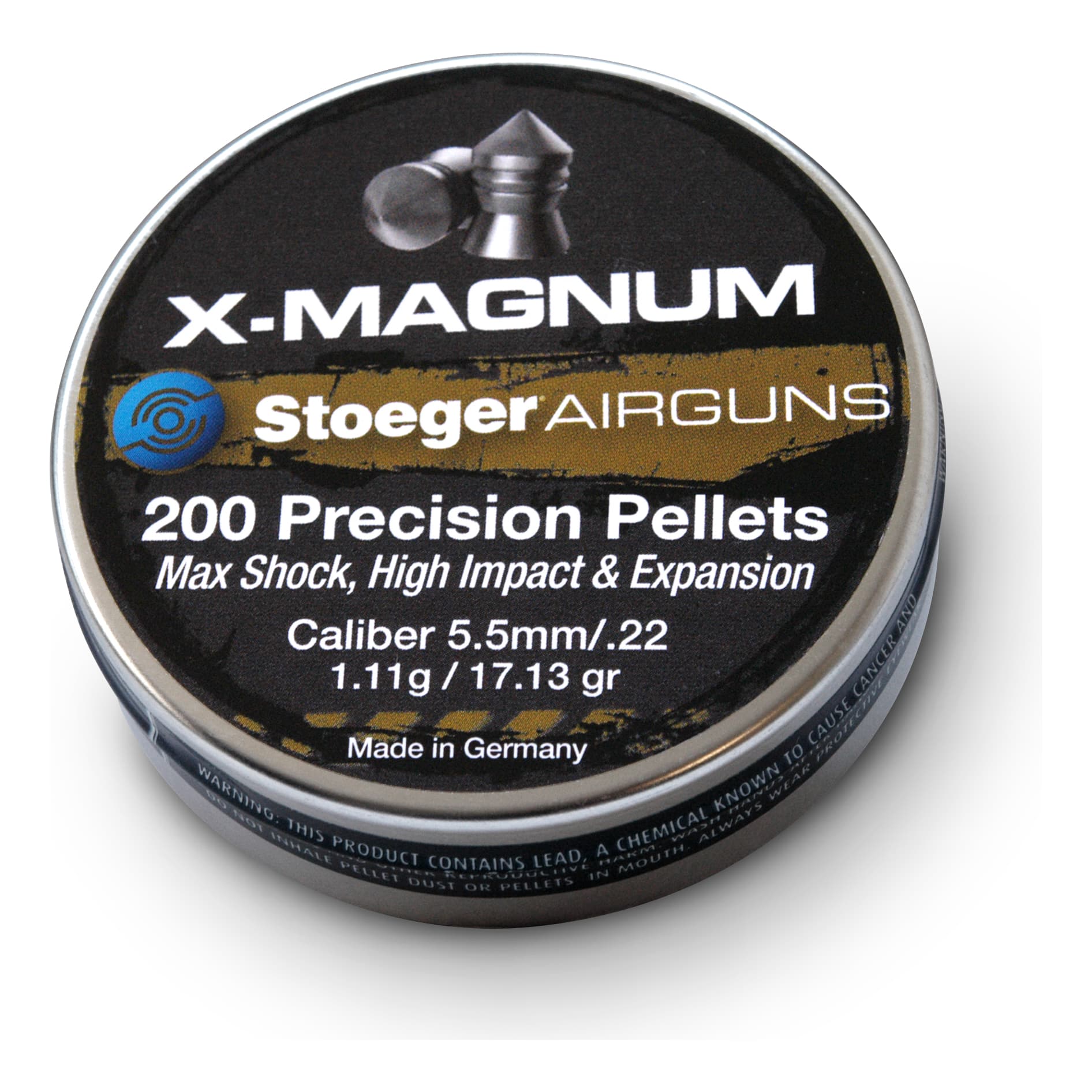 Stoeger® .22 X-Magnum Precision Pellets – 200 Count Tin