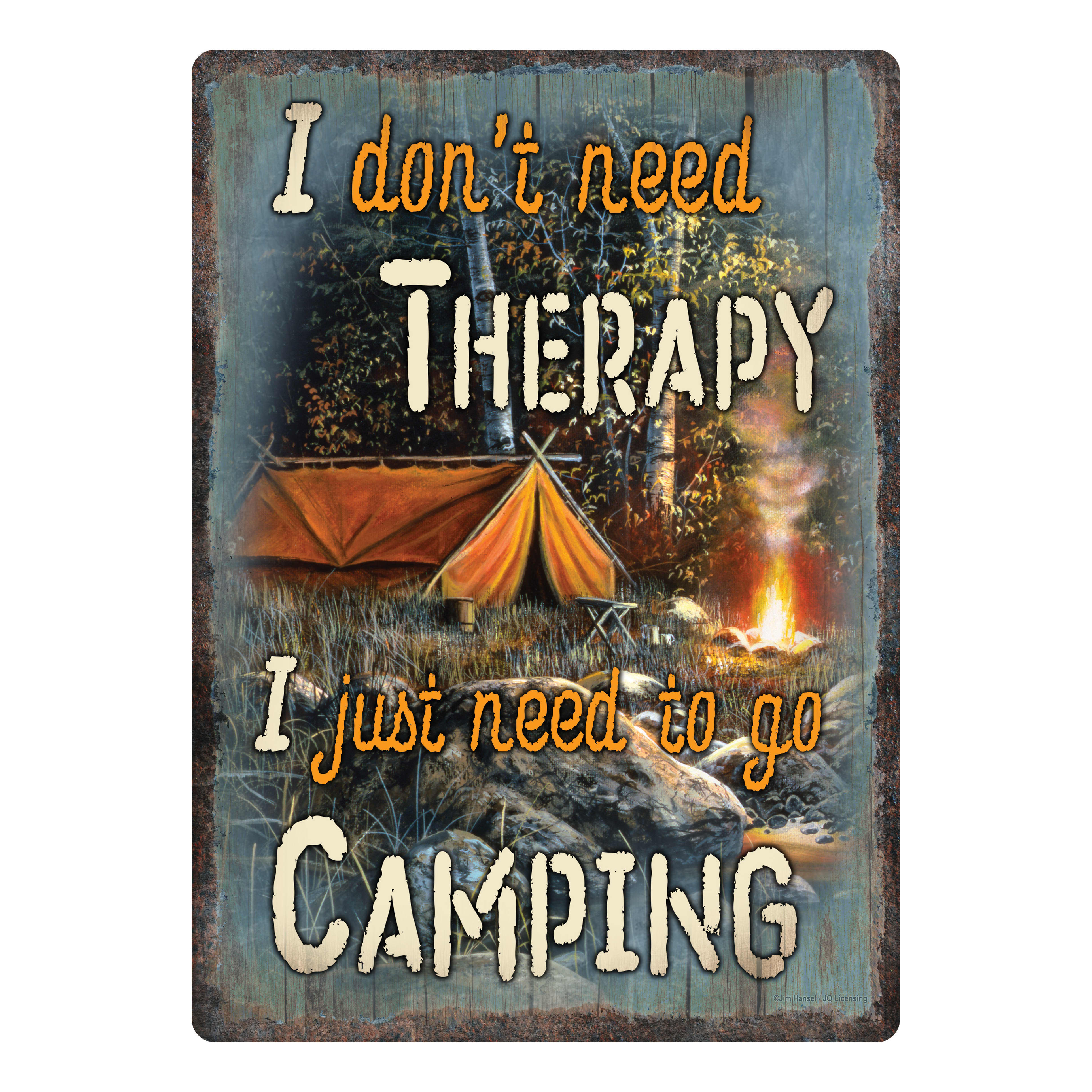 Rivers Edge Therapy Camping Tin Sign