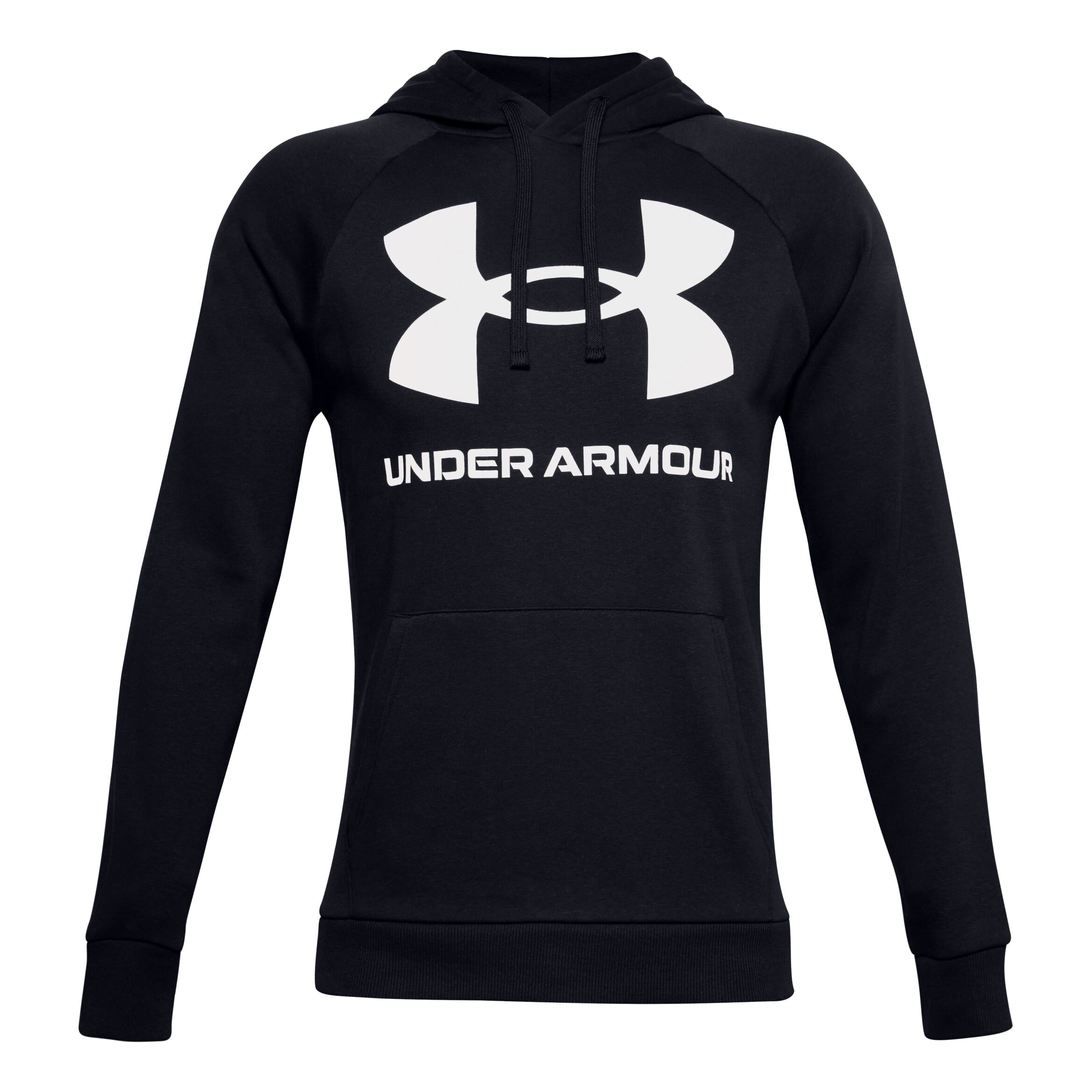 Under Armour® Men’s Rival Fleece Big Logo Hoodie - Black/White