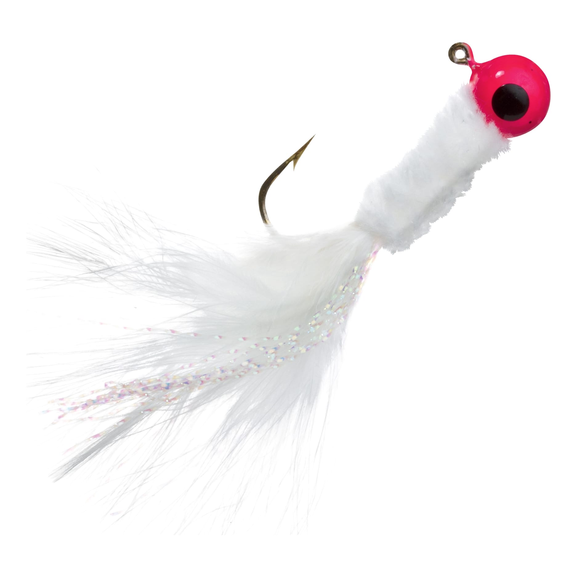 Bass Pro Shops® Marabou Tinsel Crappie Jig - Pink White White