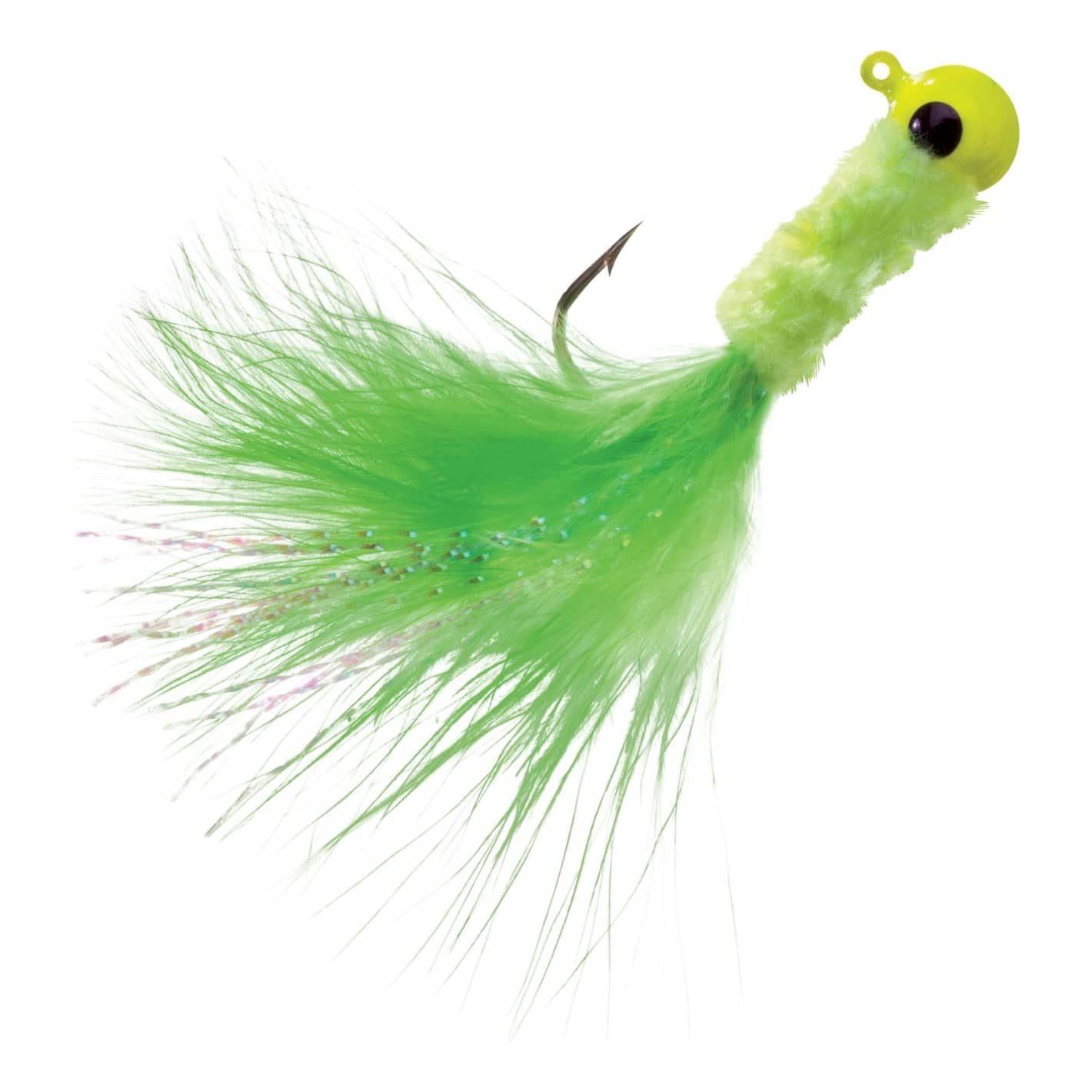 Bass Pro Shops® Marabou Tinsel Crappie Jig - Chartreuse