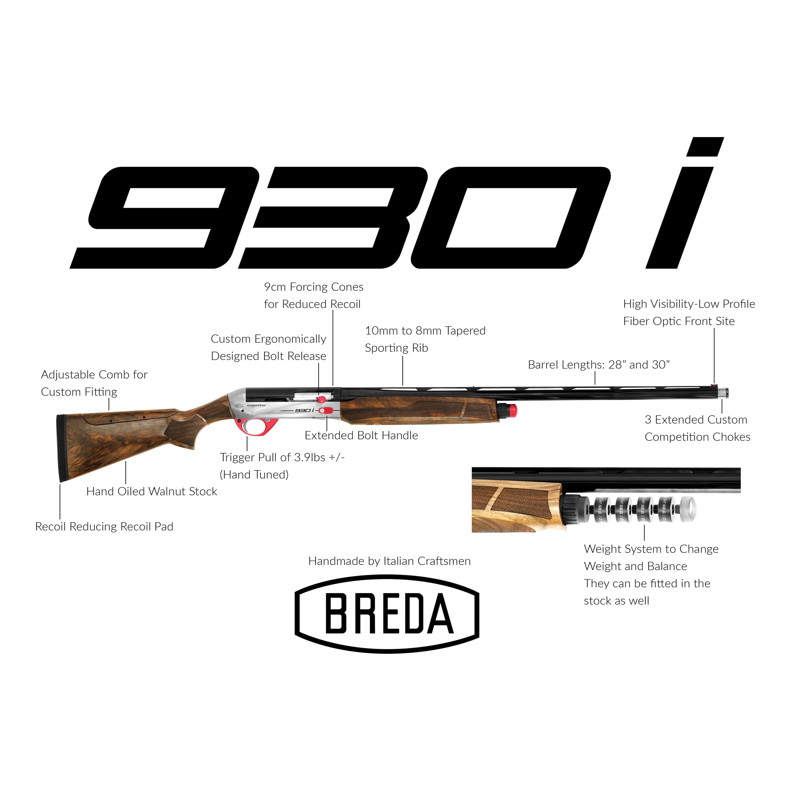 Breda 930i Sporting Nickel-Blue Semi Auto Shotgun
