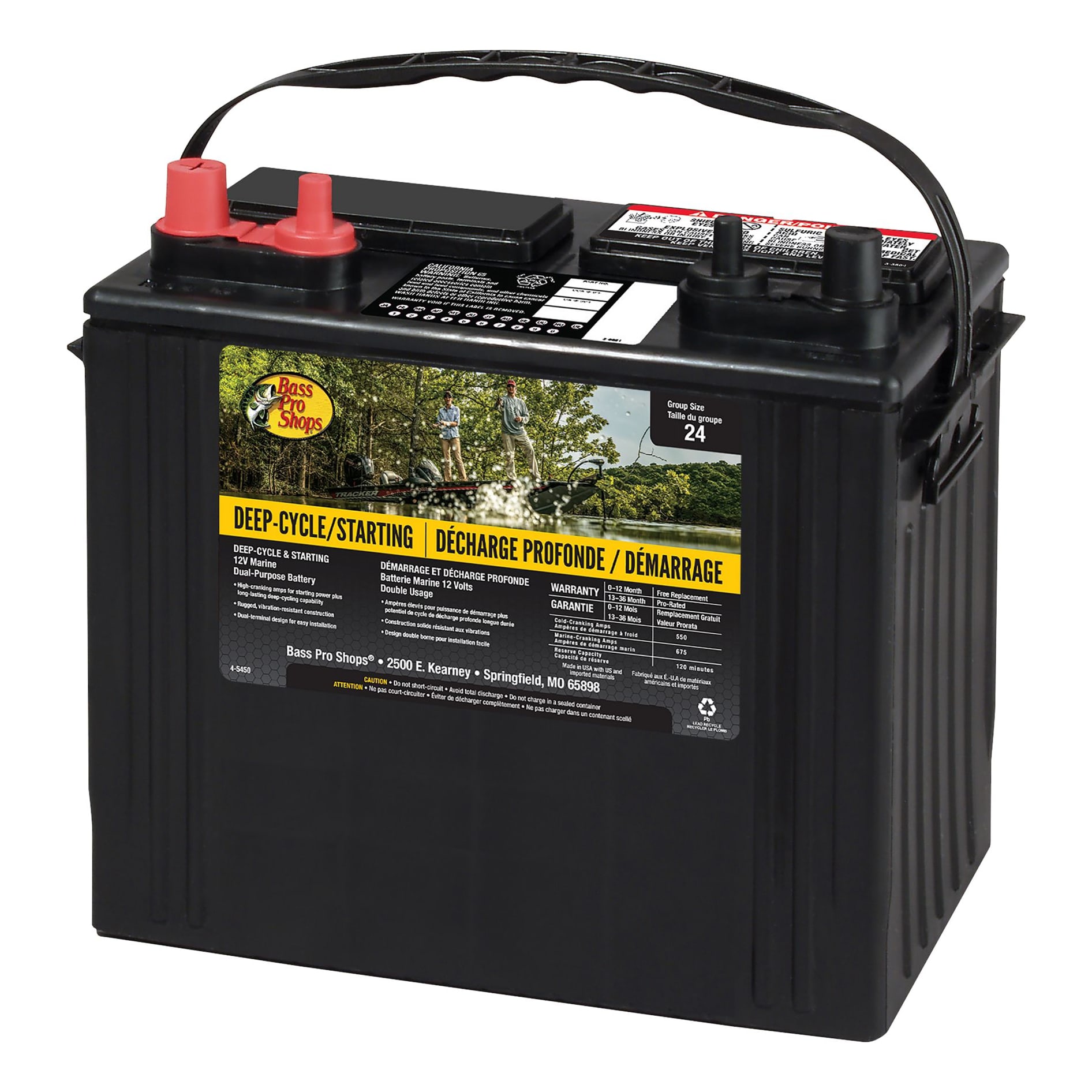 Bass Pro Shops® Deep-Cycle and Starting 12V Marine Dual-Purpose Battery