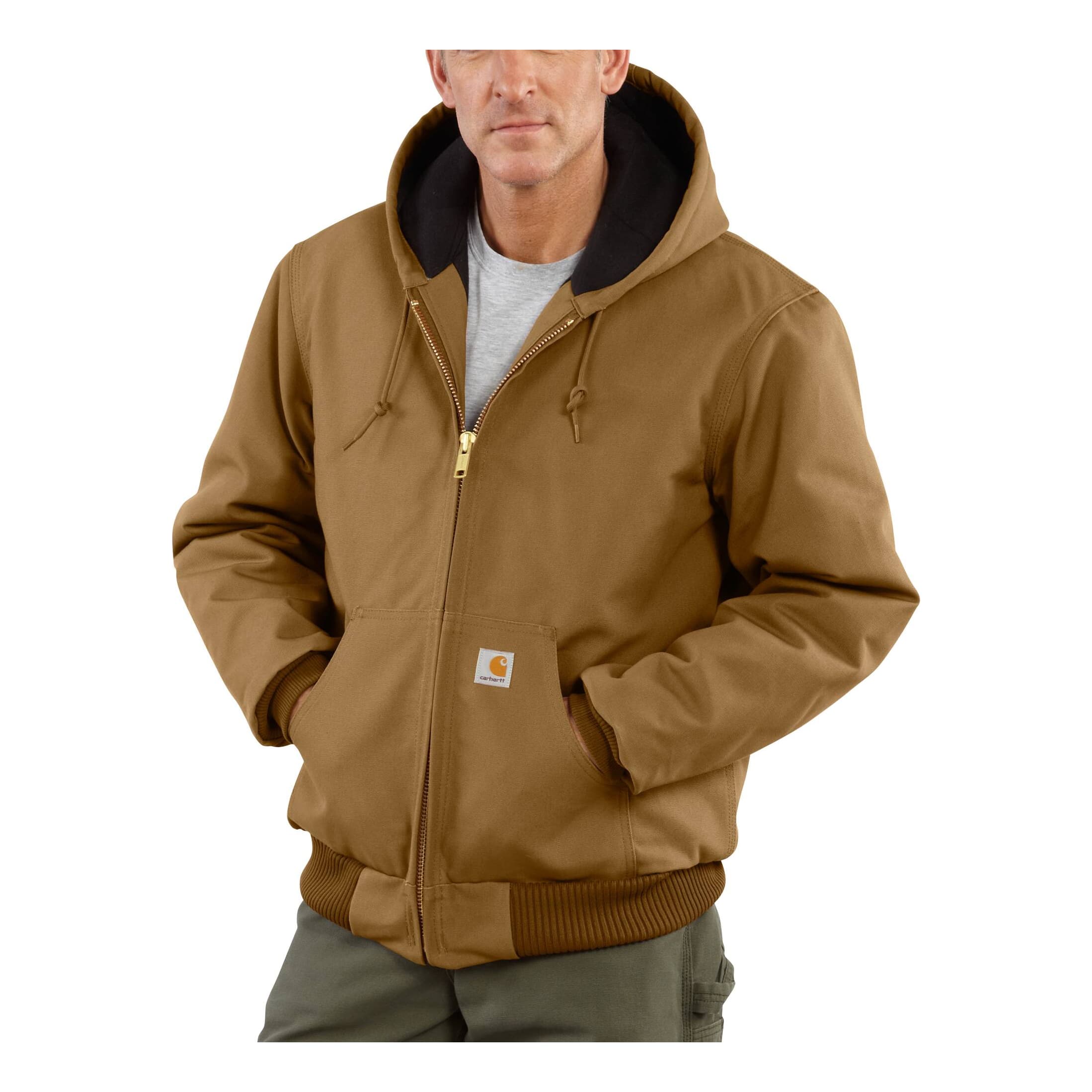 Carhartt® Men’s Duck Quilted Flannel-Lined Active Jacket - Carhartt Brown