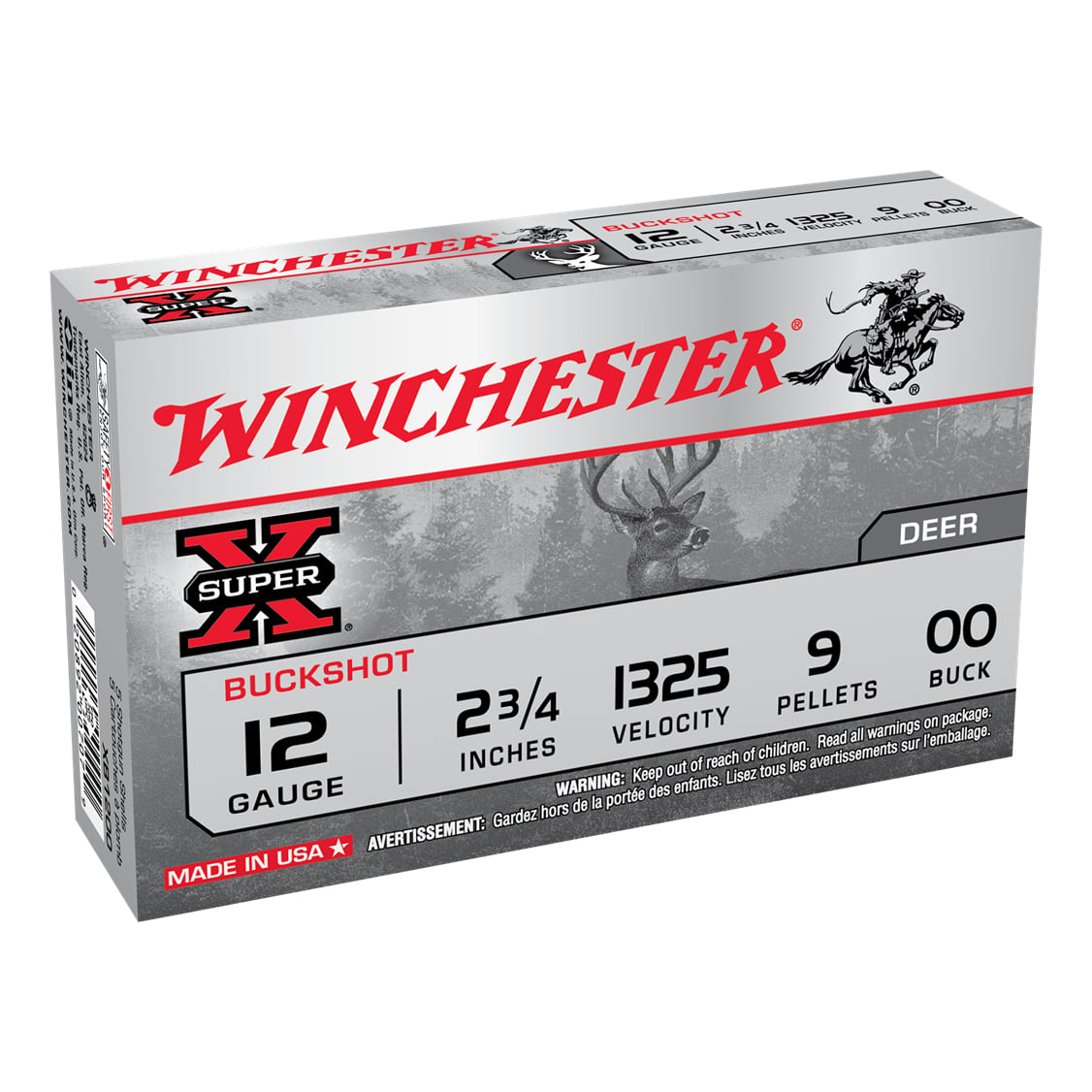 Winchester® Super-X 2-3/4” 12-Gauge 00 Buck Shotshells