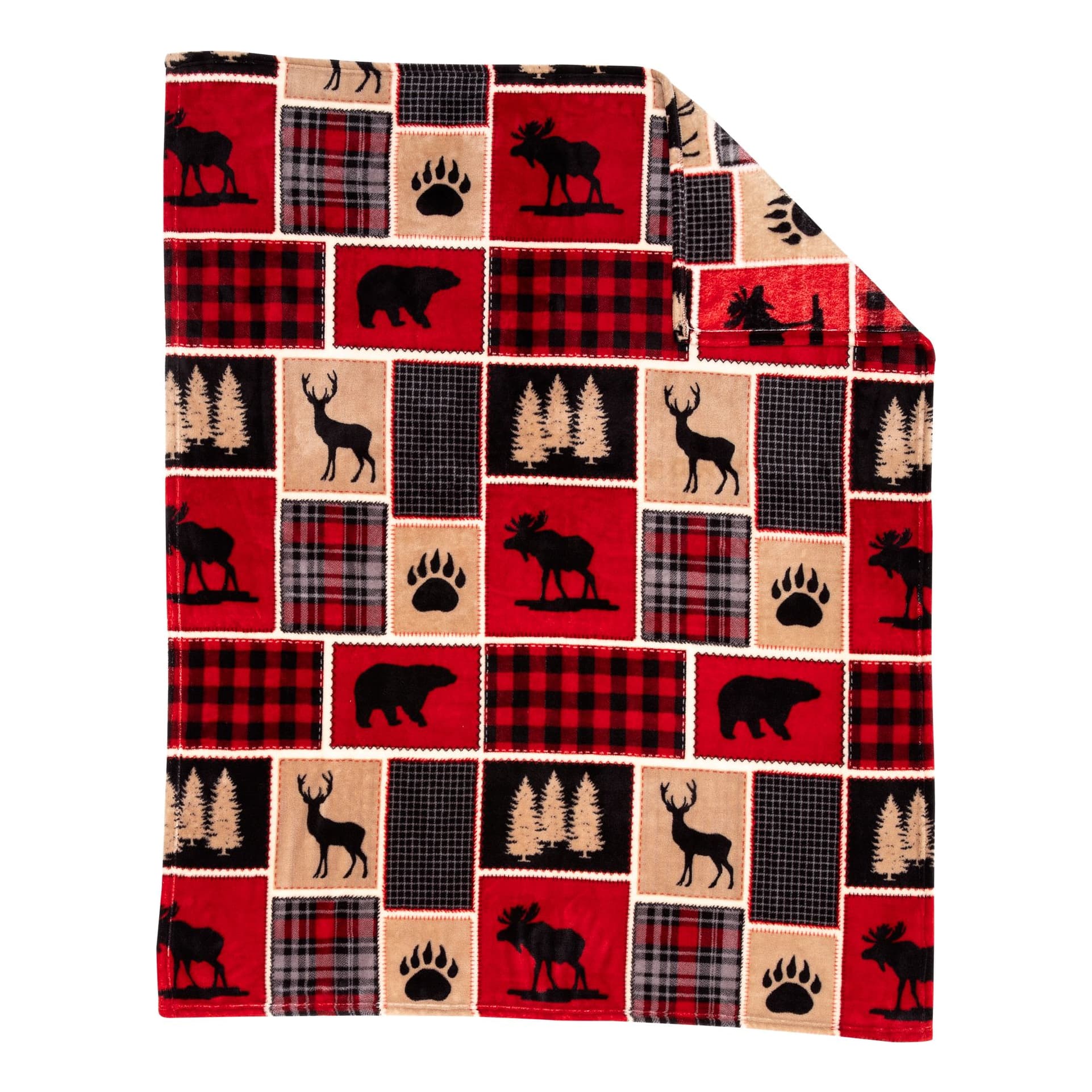 White River Northern Trail Coral Fleece Throw
