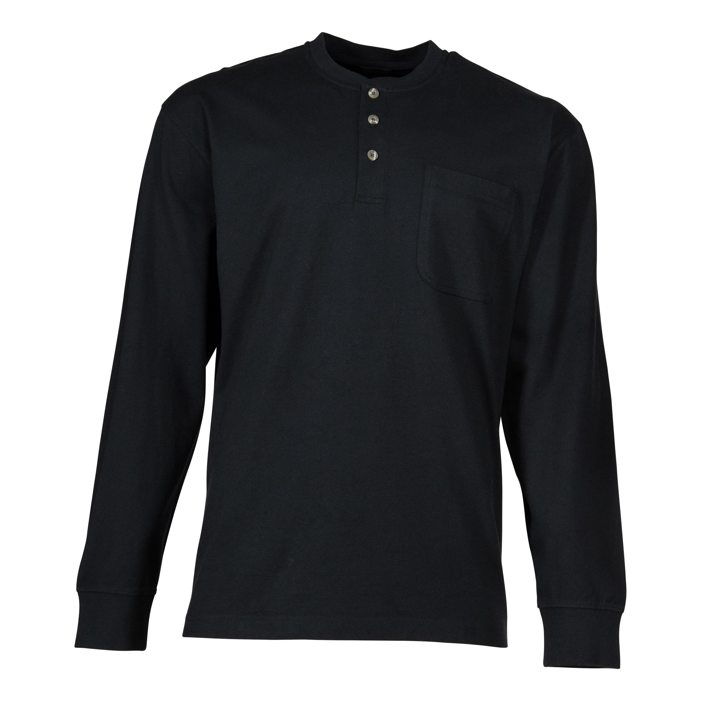 RedHead® Men’s Long-Sleeve Pocket Henley Shirt - Black