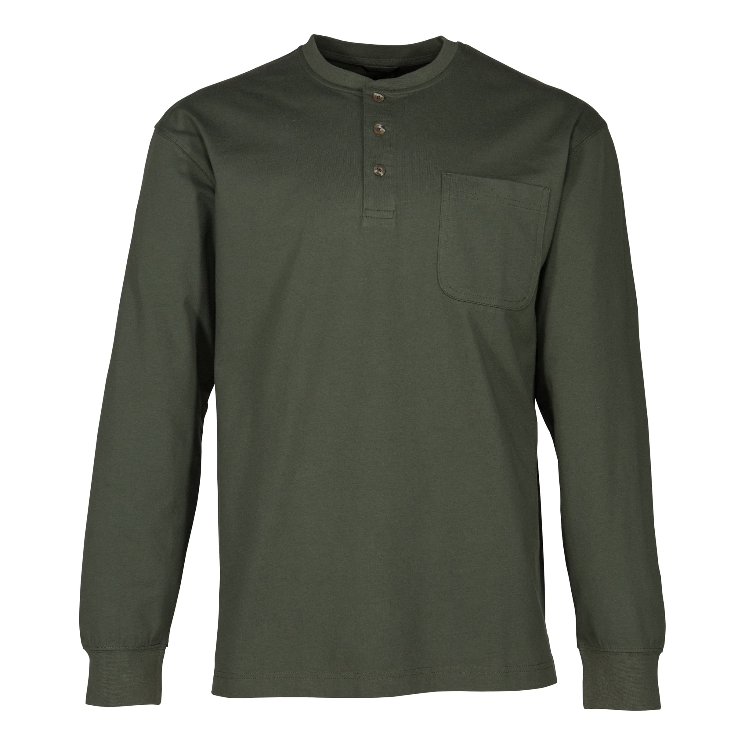 RedHead® Men’s Long-Sleeve Pocket Henley Shirt - Olive