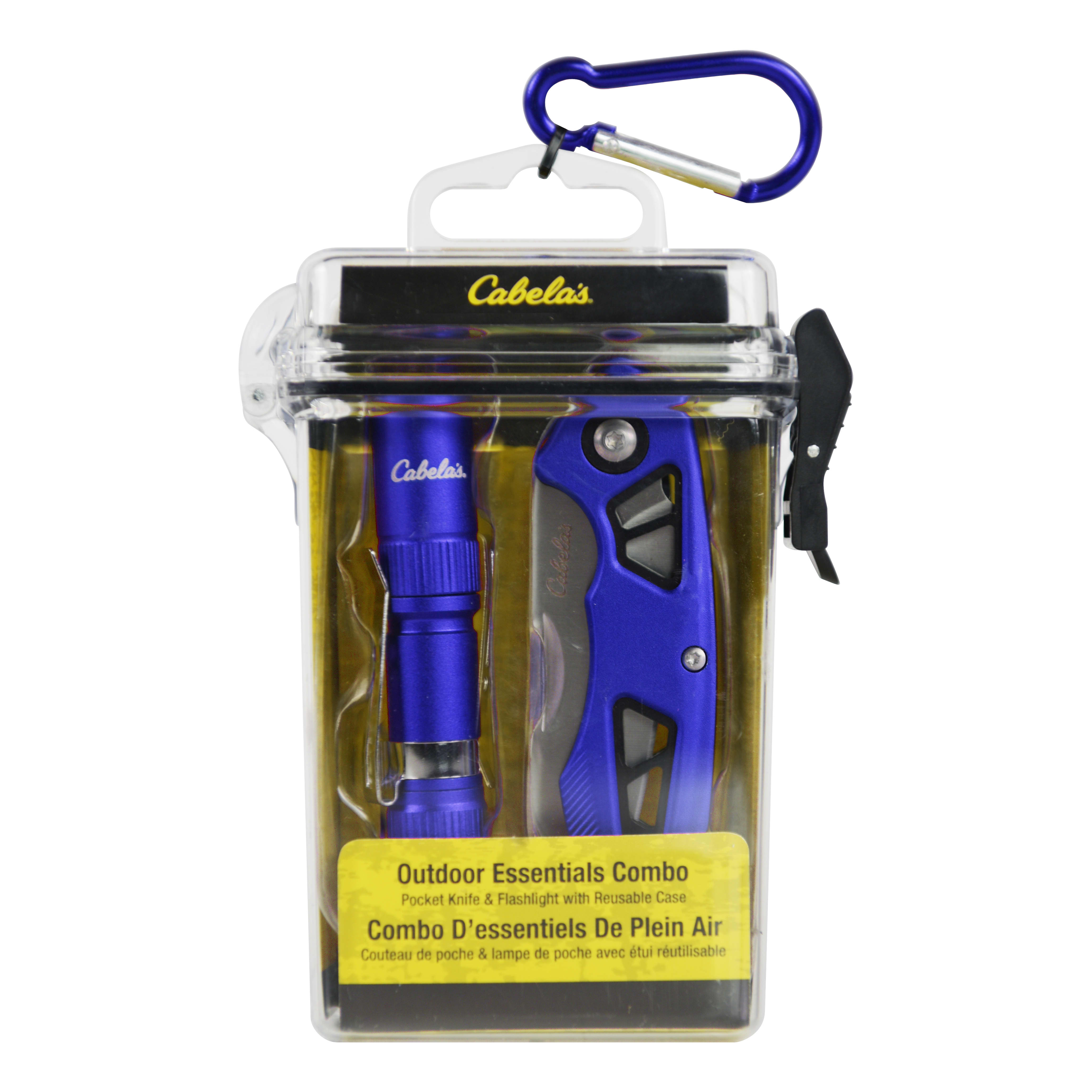 Cabela's Knife and Flashlight Combo with Waterproof Case - Blue