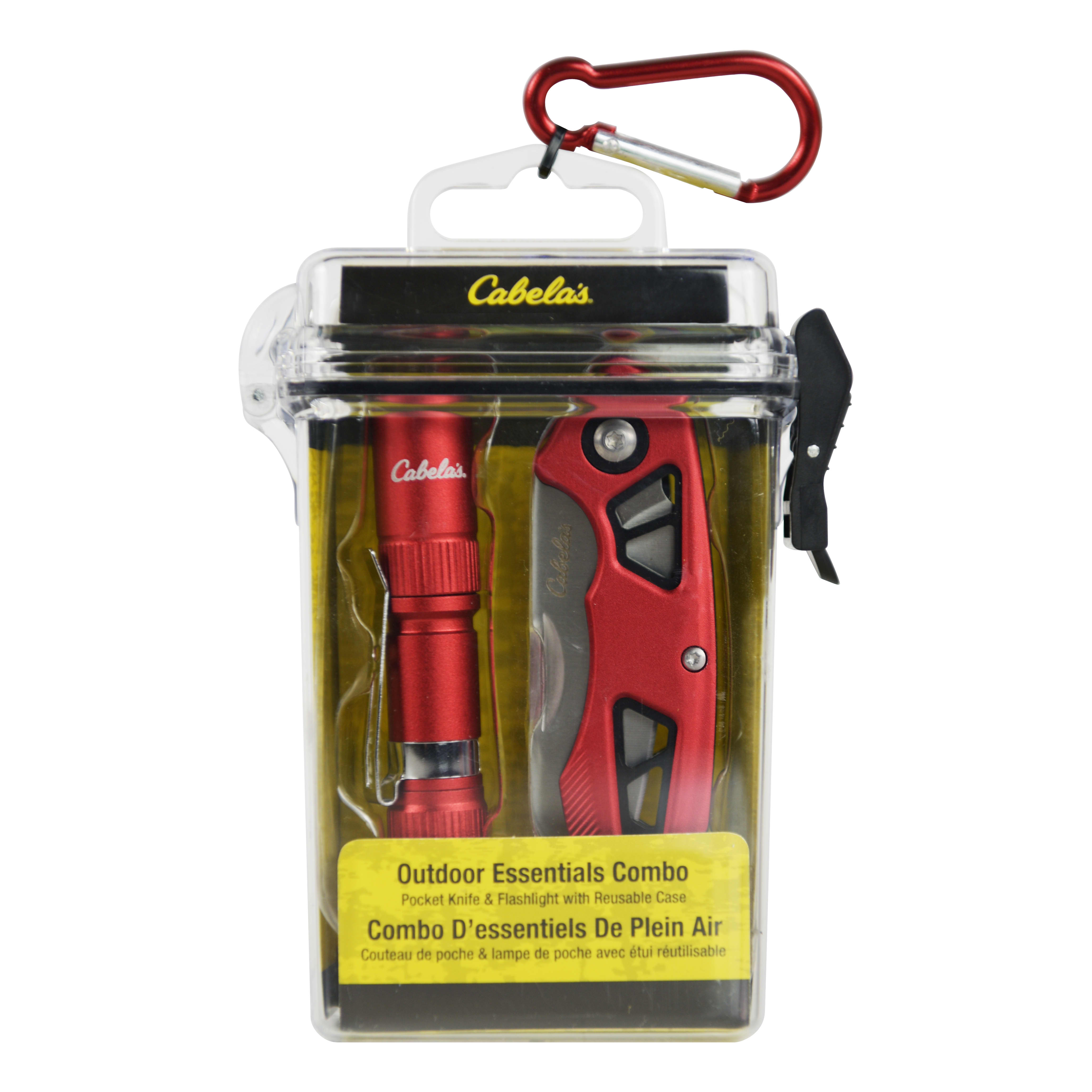 Cabela's Knife and Flashlight Combo with Waterproof Case - Red