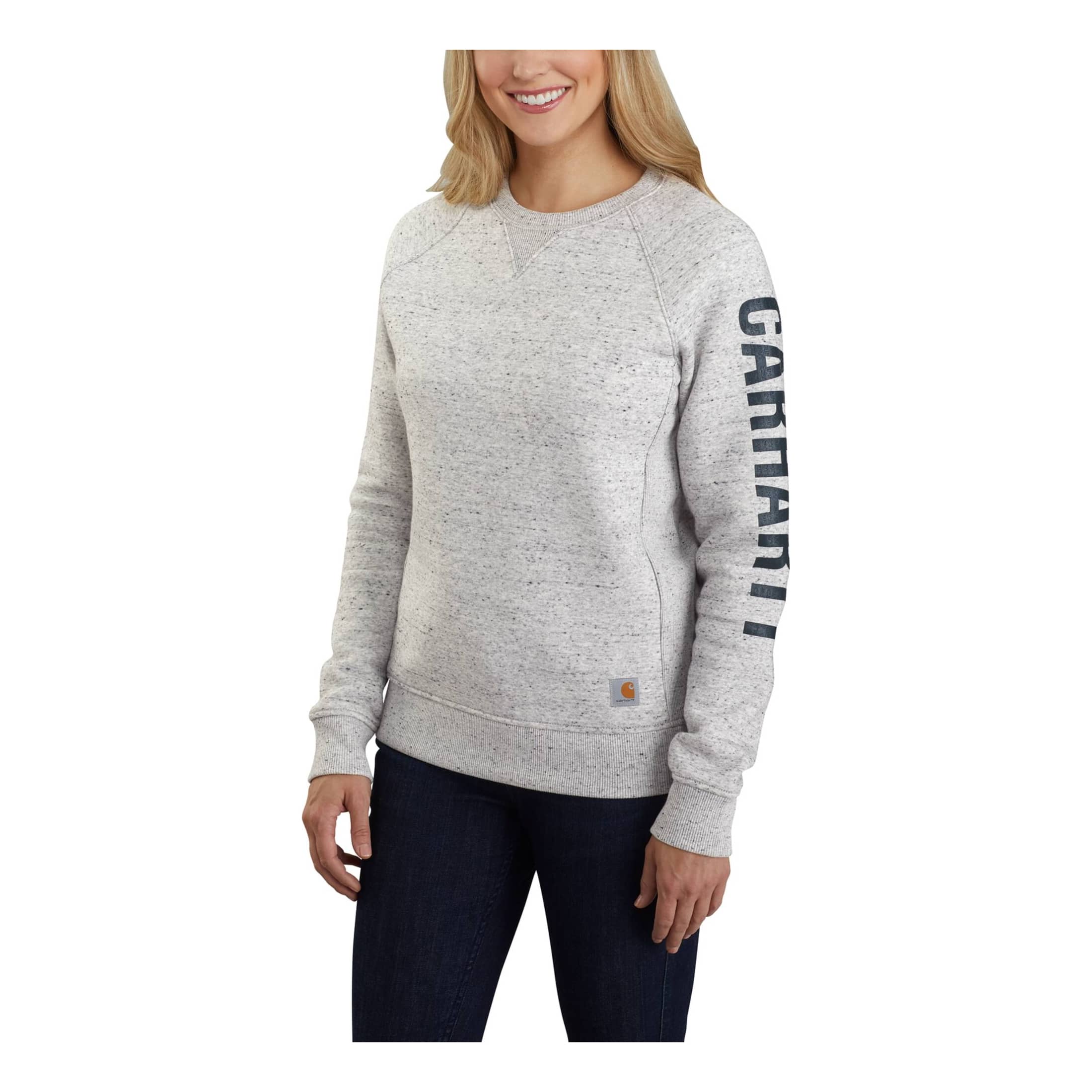 Carhartt® Women’s Relaxed Fit Midweight Crewneck Graphic Sweatshirt - Asphalt Heather Nep