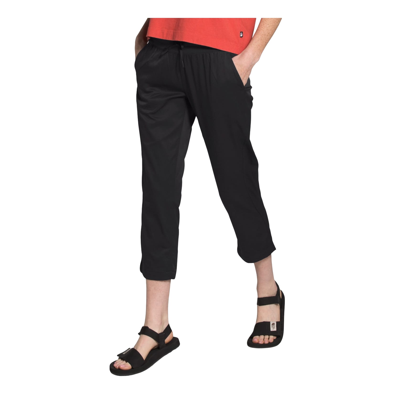 Women's Tapered Stretch Woven Pants - All in Motion Black XS 1 ct