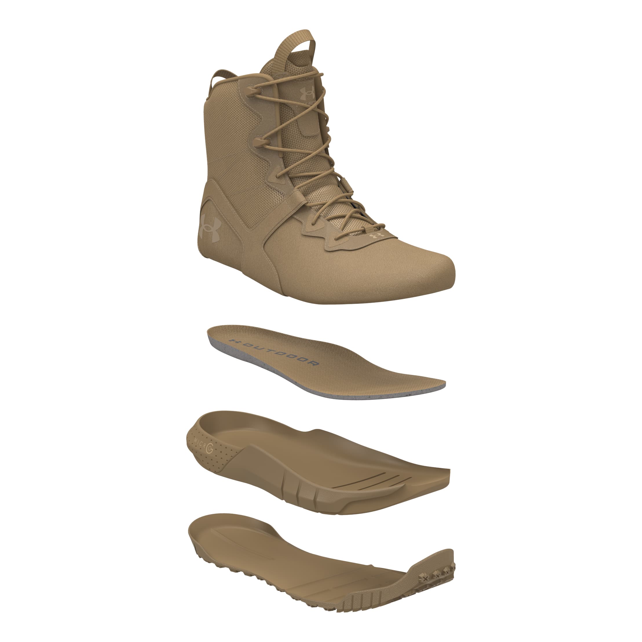Under Armour® Men’s Micro G Valsetz AR670 Tactical Boot - exploded view