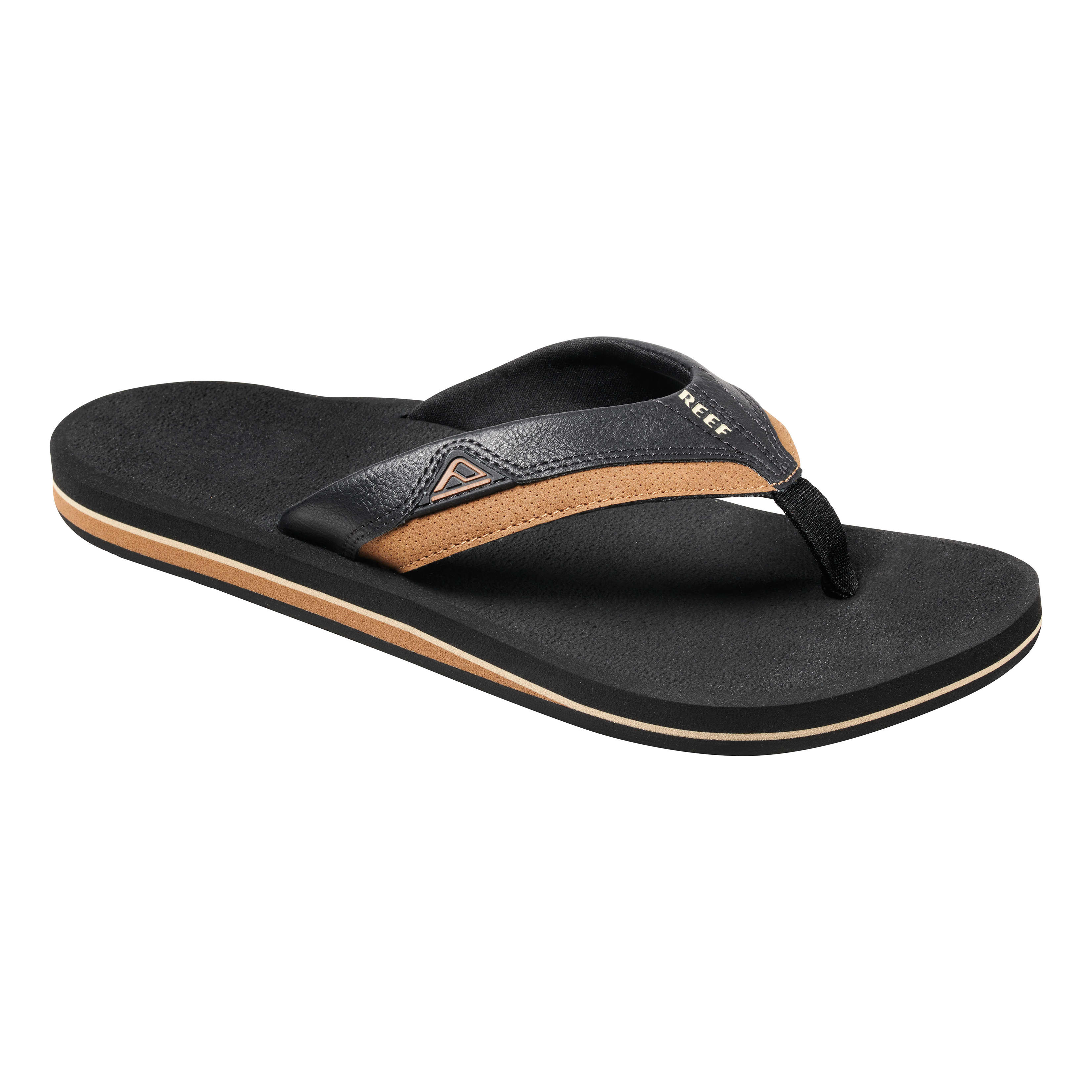 Reef® Men’s Cushion Dawn Sandals - Black/Tan