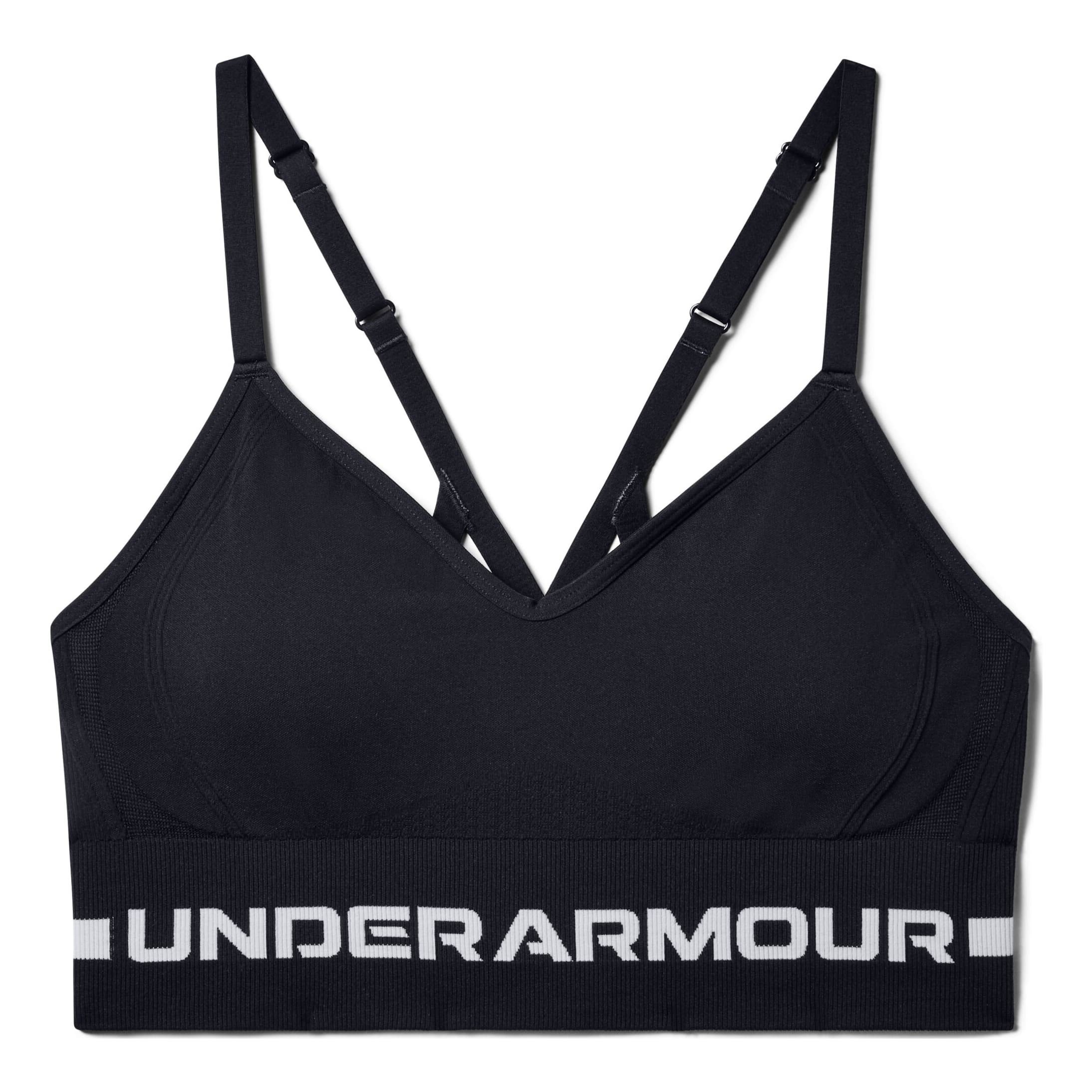 Under Armour SEAMLESS LOW - Light support sports bra - pink shock