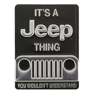 Open Roads Jeep Thing Tin Magnet