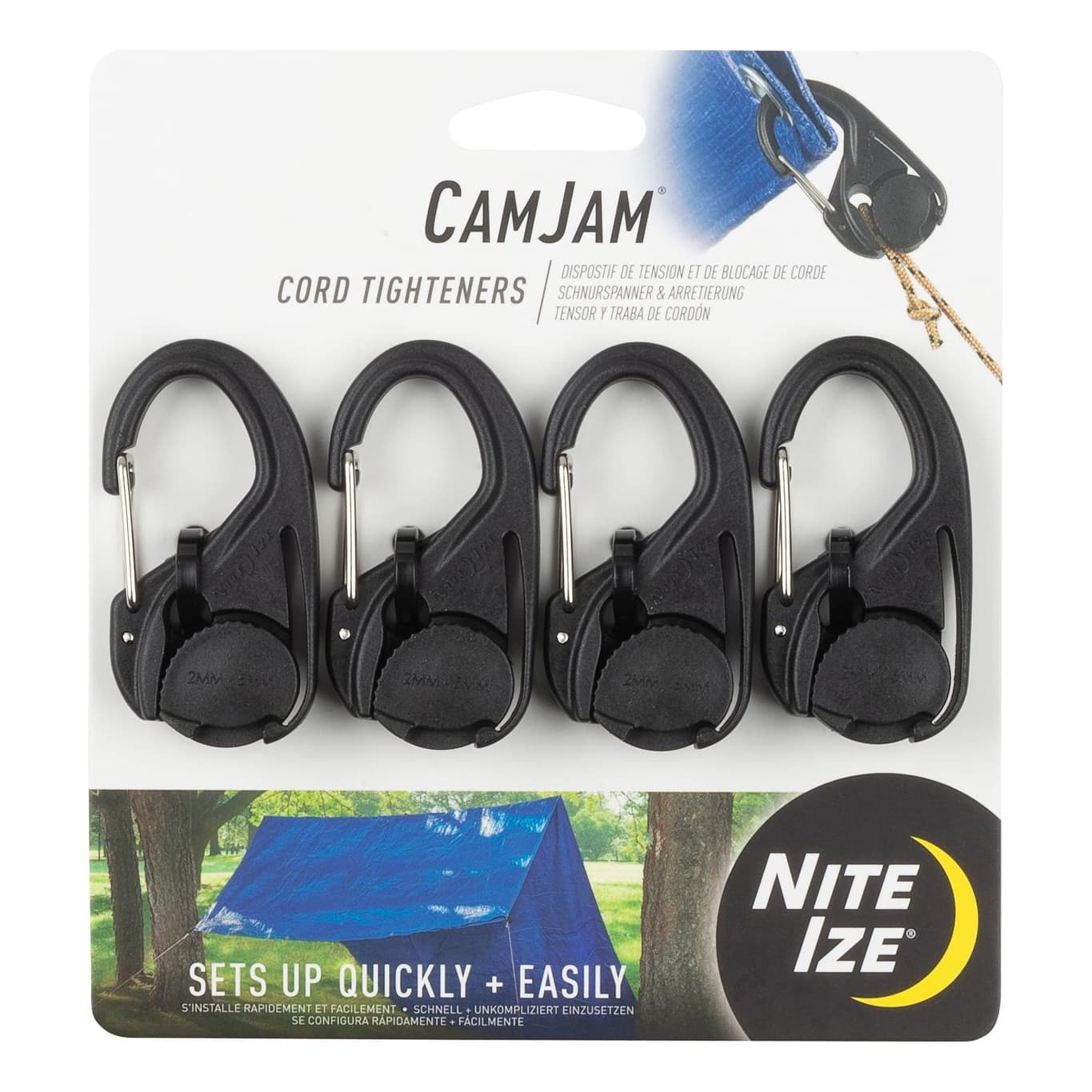 Nite Ize® CamJam® Cord Tightener Plastic - 4 Pack