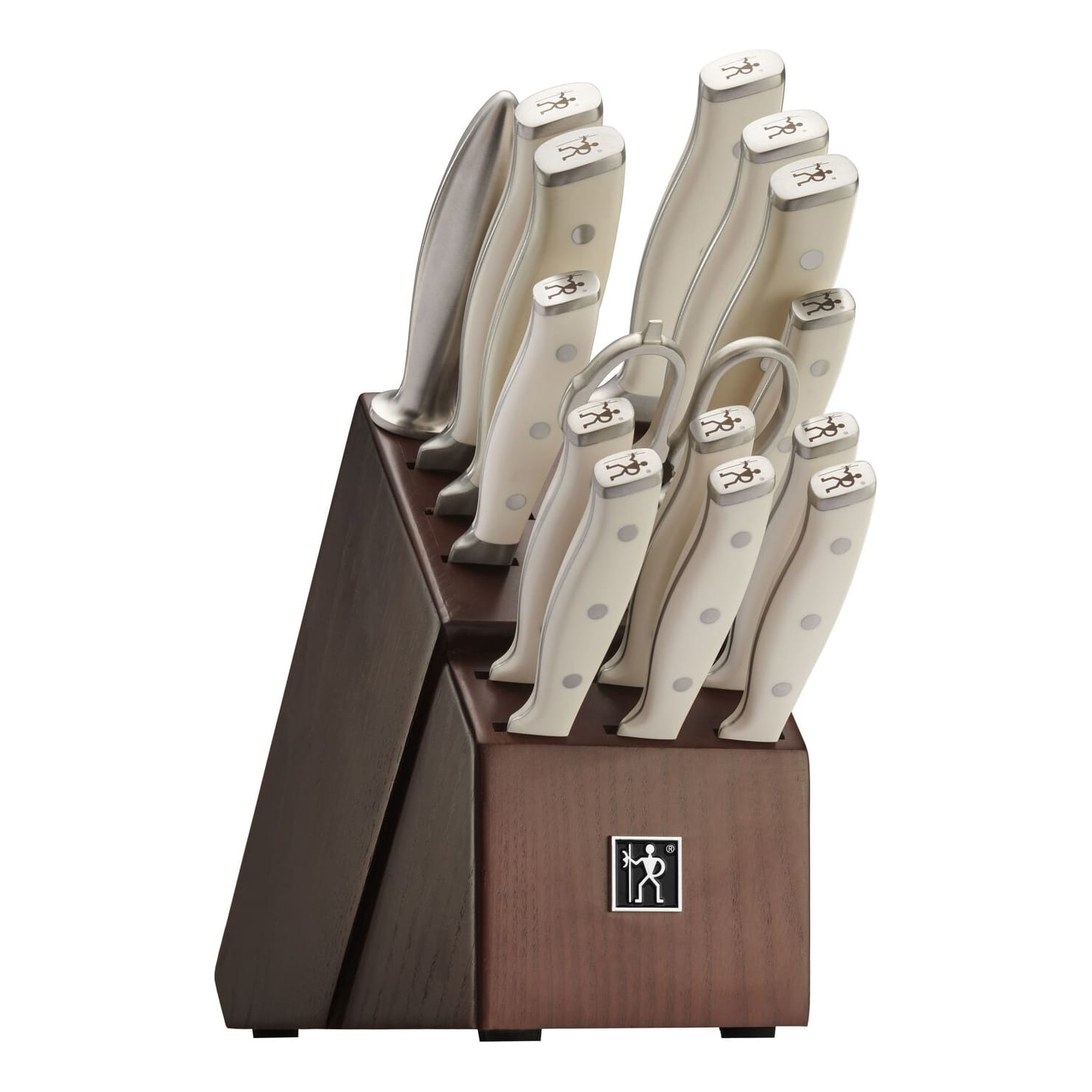 Henckels 16-Piece Forged Accent Off-White Knife Block Set