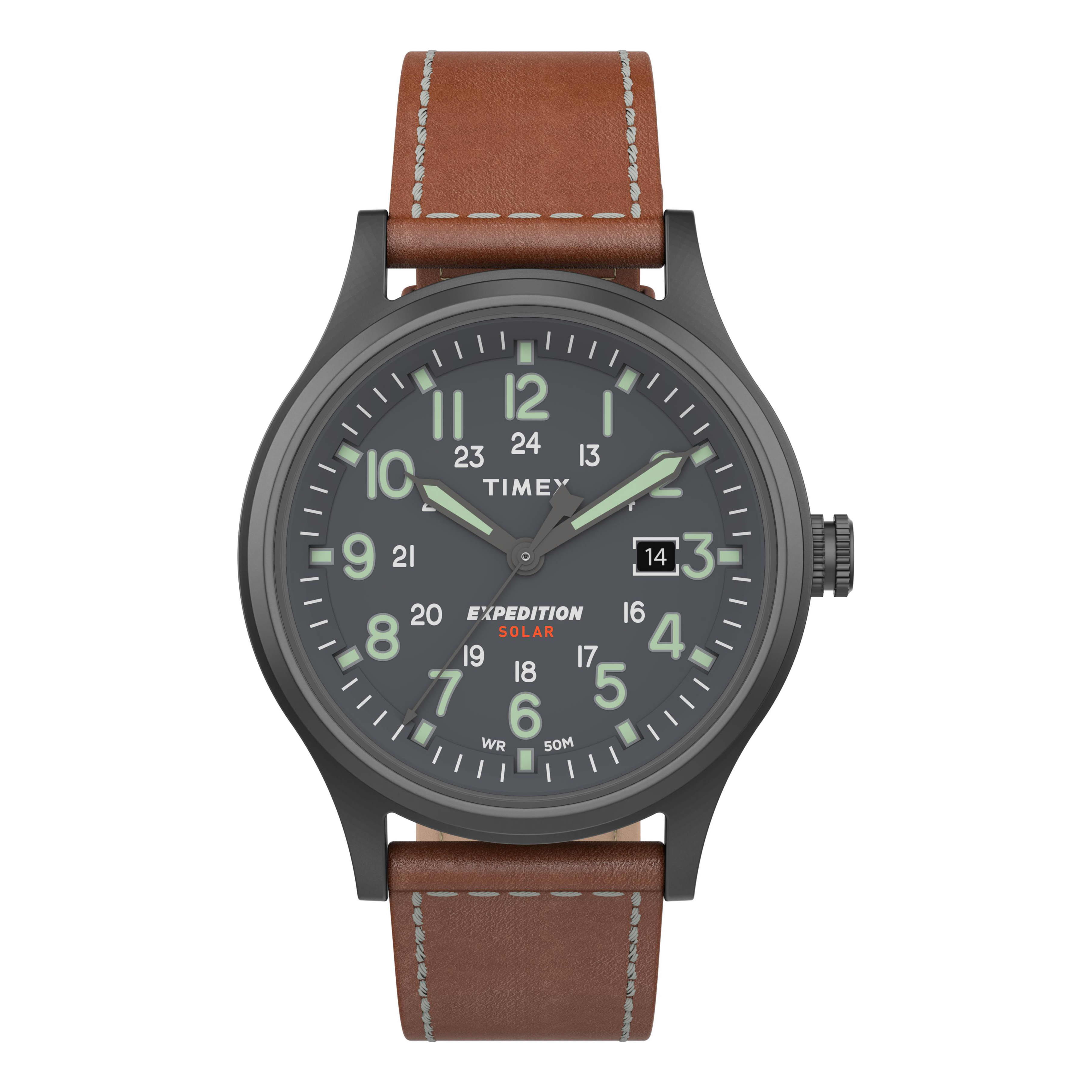 Timex® Expedition® Scout Solar 40mm Leather Strap Watch | Cabela's Canada