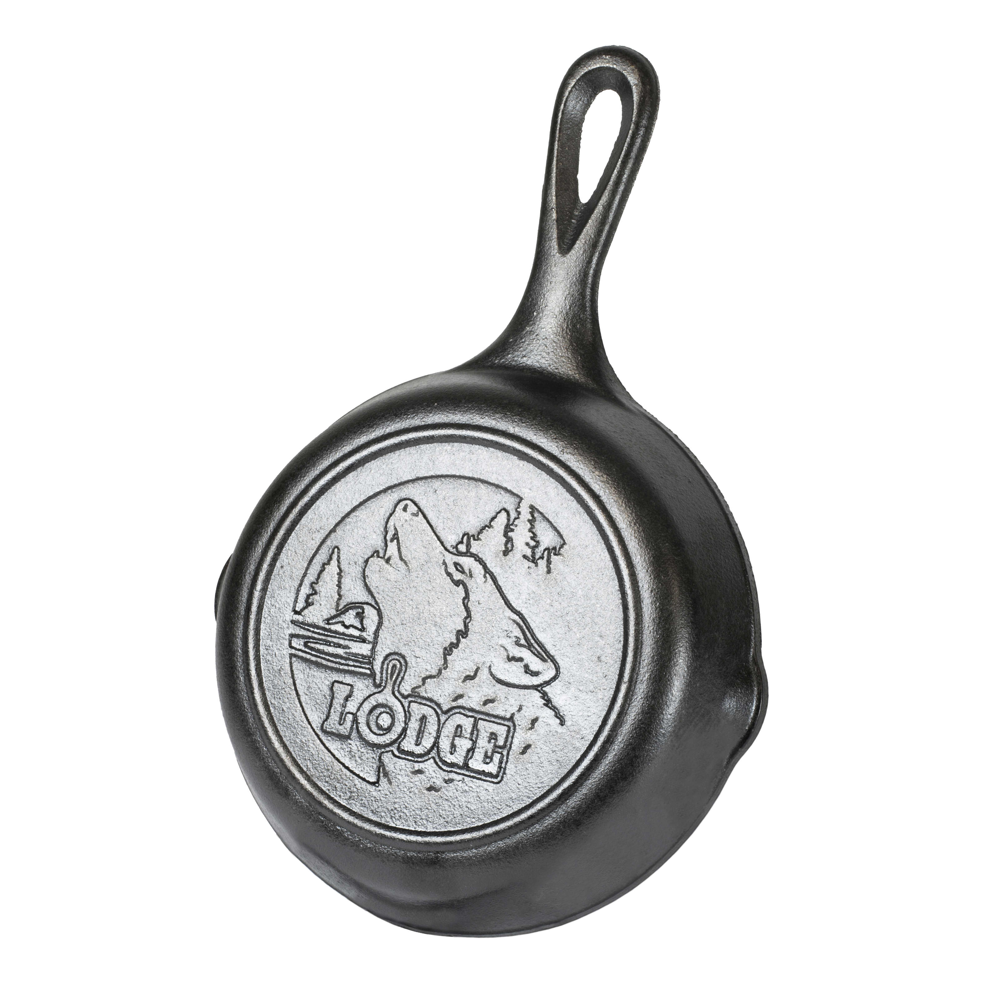 Lodge 6-1/2" Cast Iron Skillet with Wolf Scene