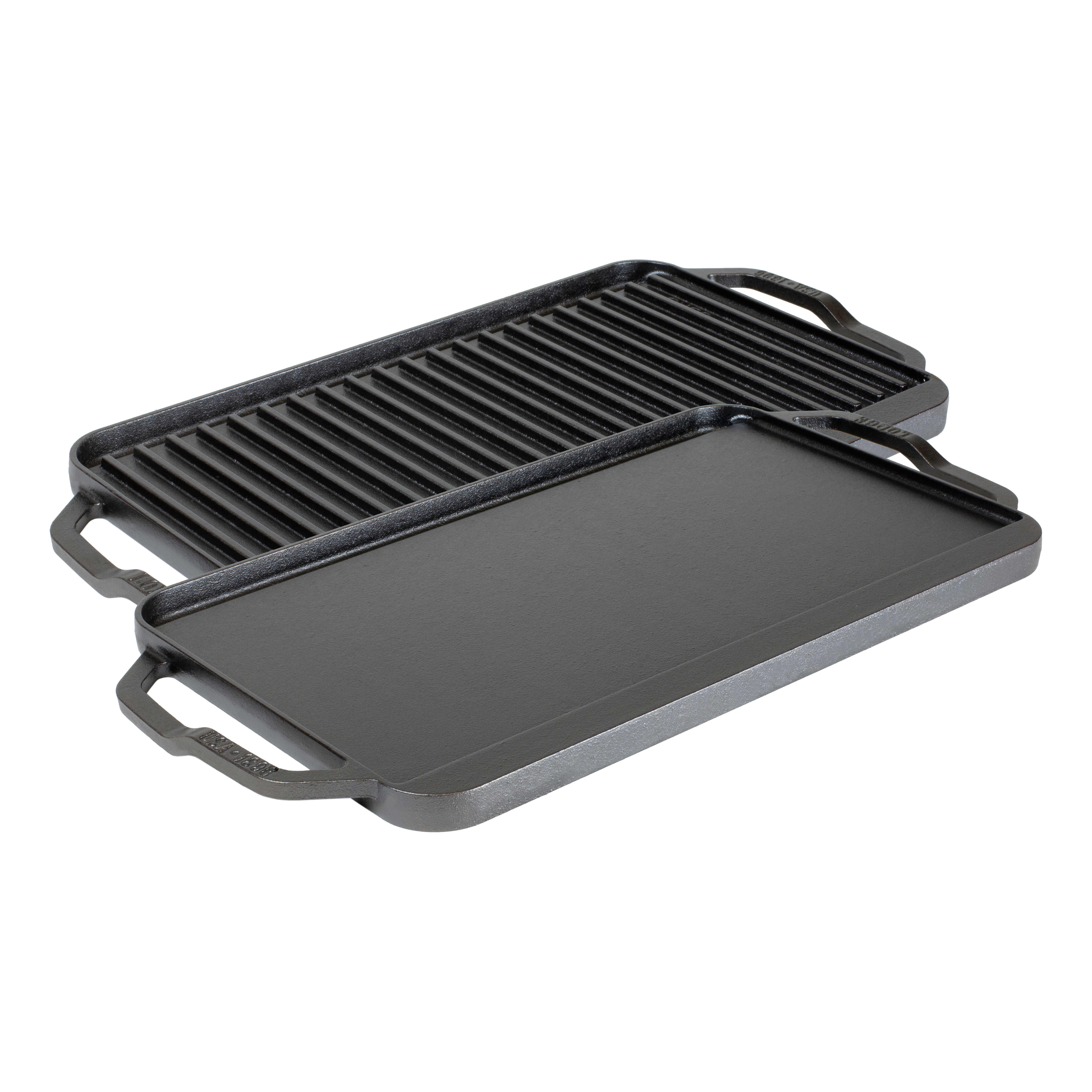 Lodge Chef Collection Cast Iron Chef Style Double Burner Reversible Grill/Griddle
