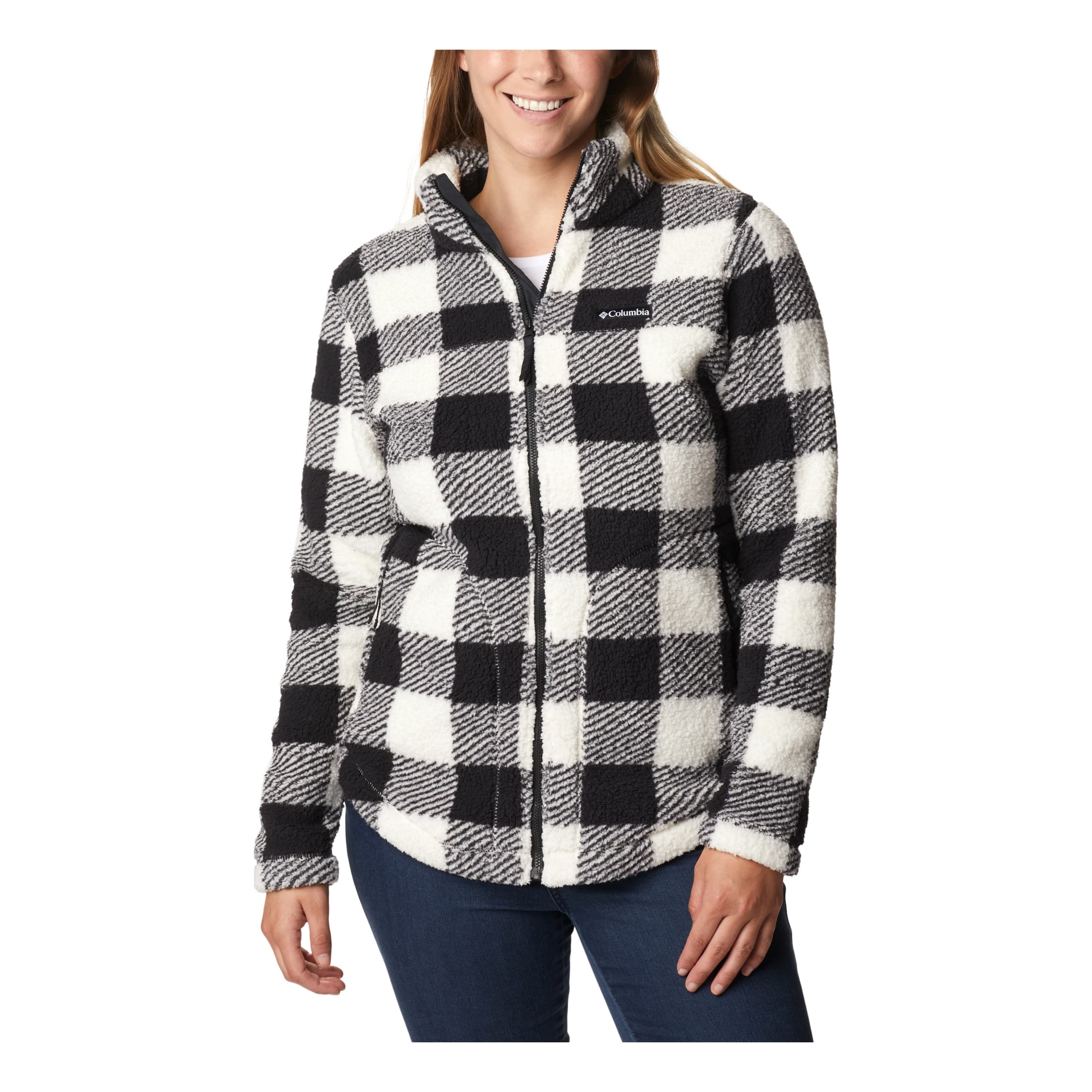 Columbia™ Women’s West Bend™ Full Zip Fleece Jacket - Chalk Check