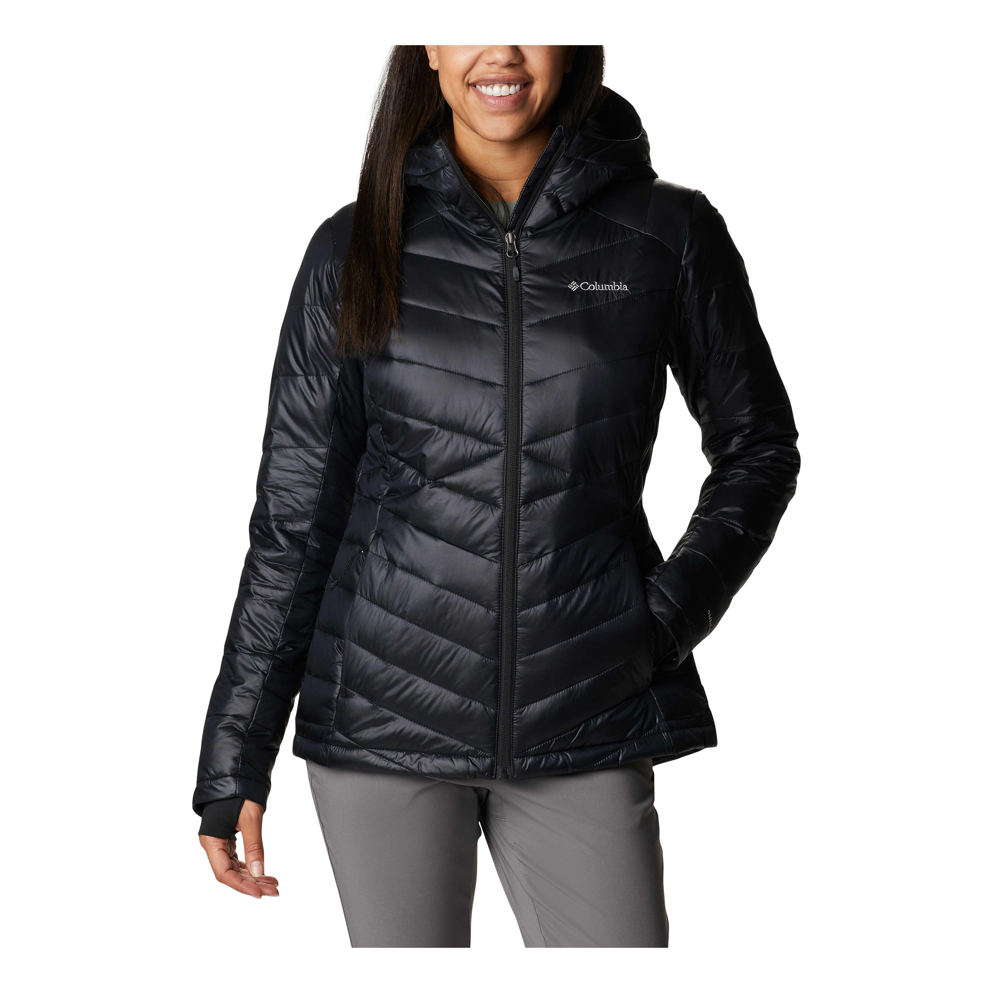 Woods Women's Lipsett Baffled Winter Jacket, Long, Insulated Down, Hooded,  Water Resistant