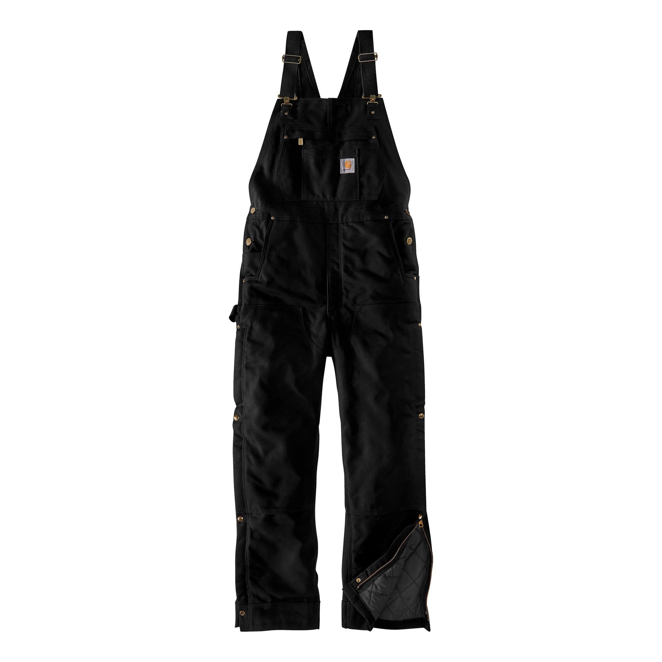 Carhartt® Men’s Loose Fit Firm Duck Insulated Bib Overall - Black