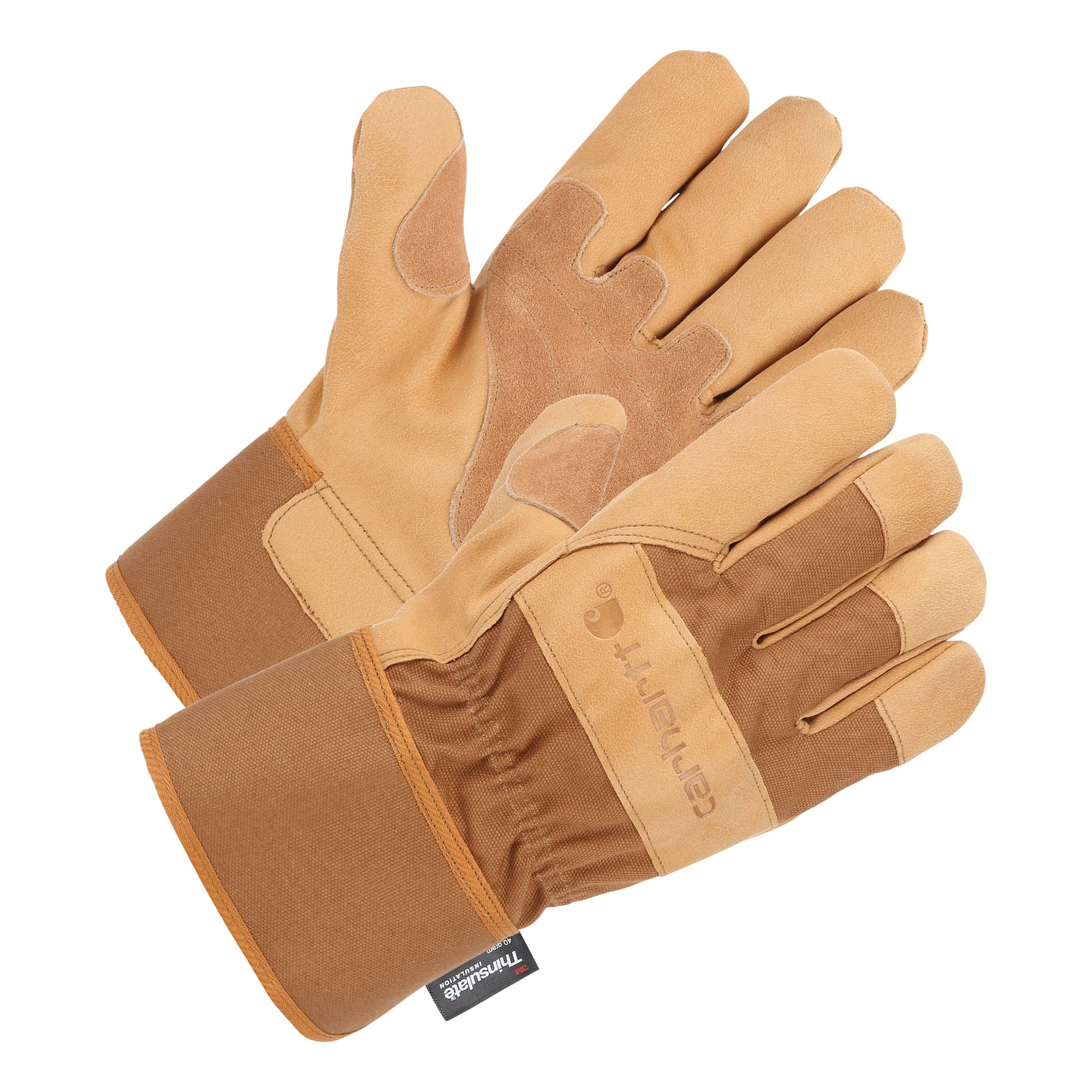 Men's Waterproof Breathable Suede Knit Cuff Work Glove - Brown