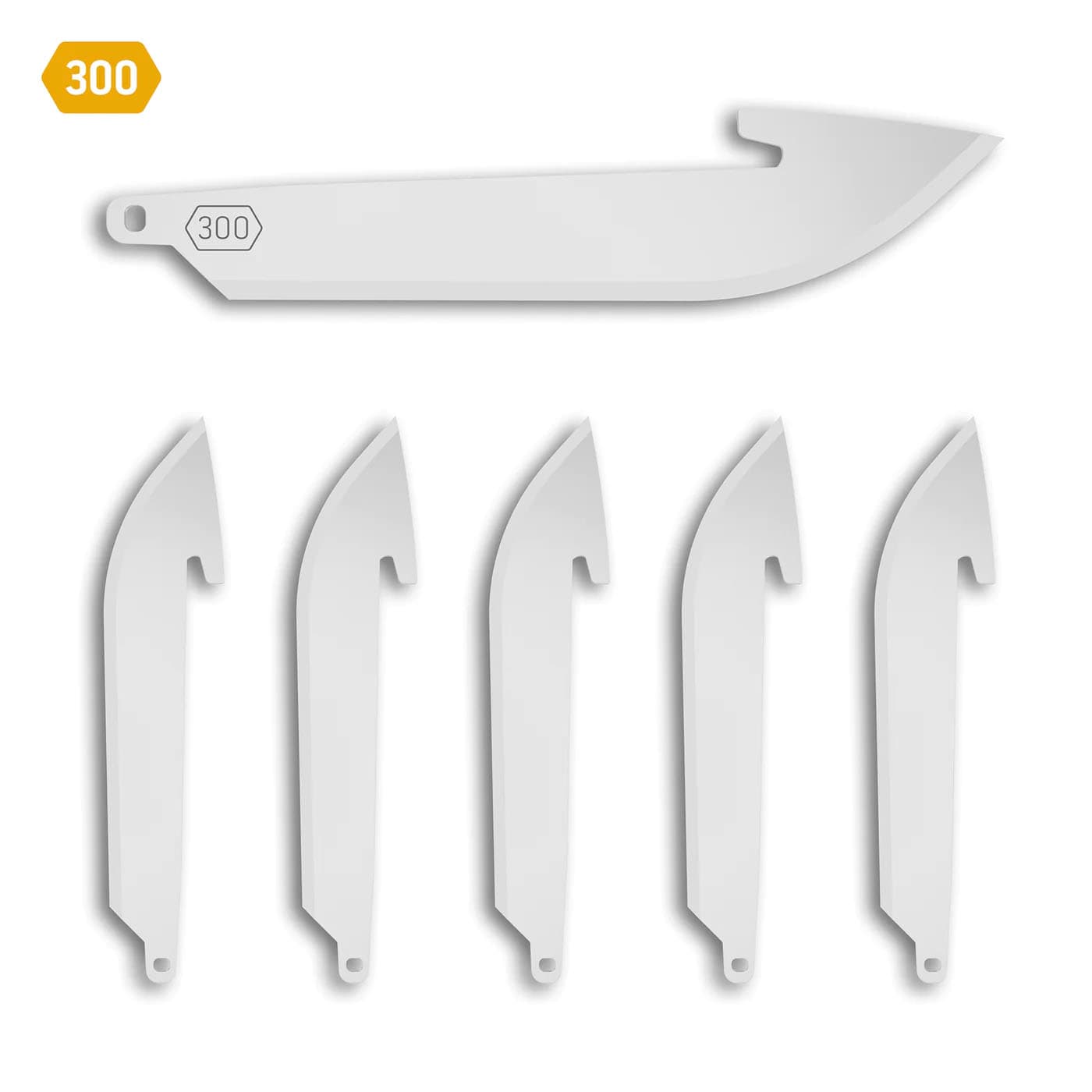 Outdoor Edge® 300 (3.0”) RazorSafe Drop-Point Replacement Blade 6-Pack 