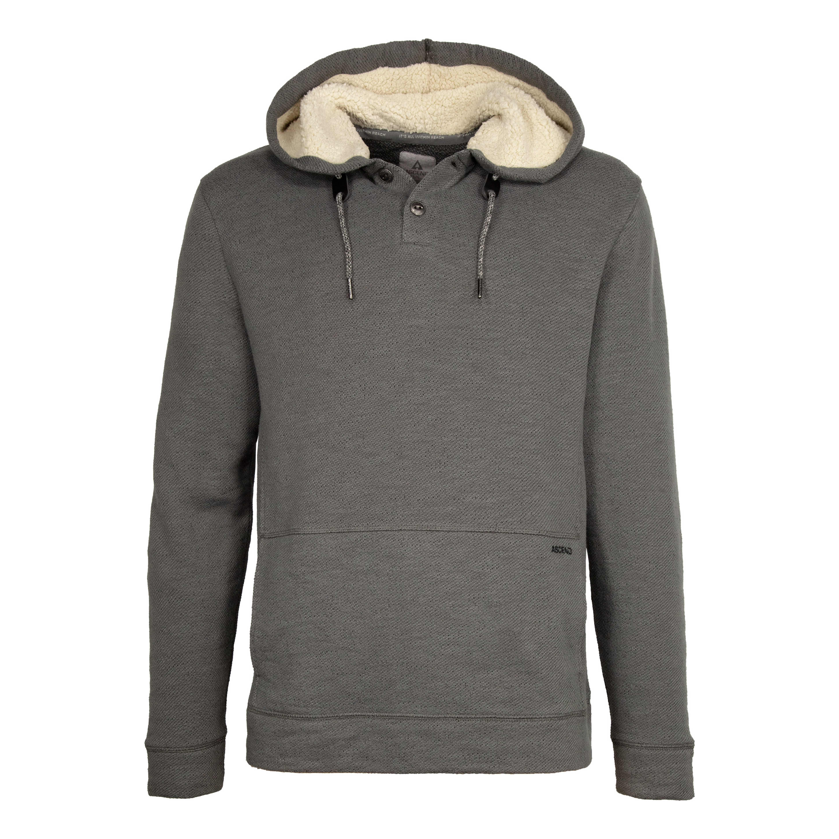 Ascend® Men’s Slub Fleece Sweater Hoodie - Gunmetal