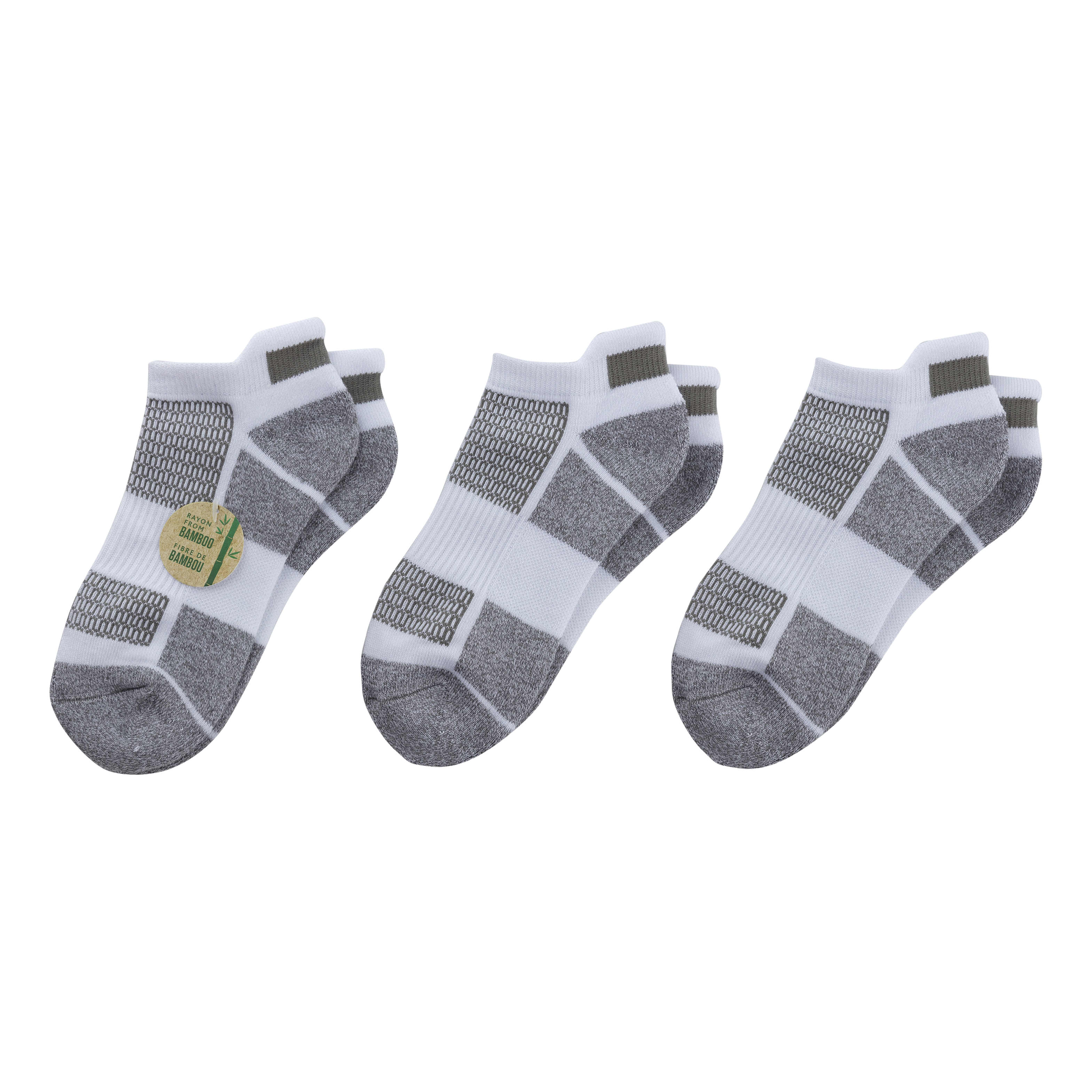 Sof Sole Women’s Low-Cut Perfom Socks – 3-Pack - White Marl