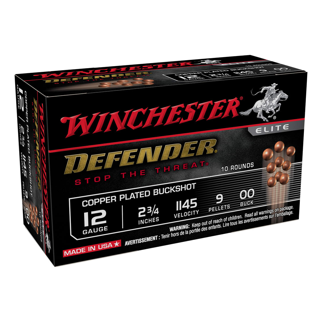 Winchester® Defender® 12-Gauge 2-3/4” Shotshells