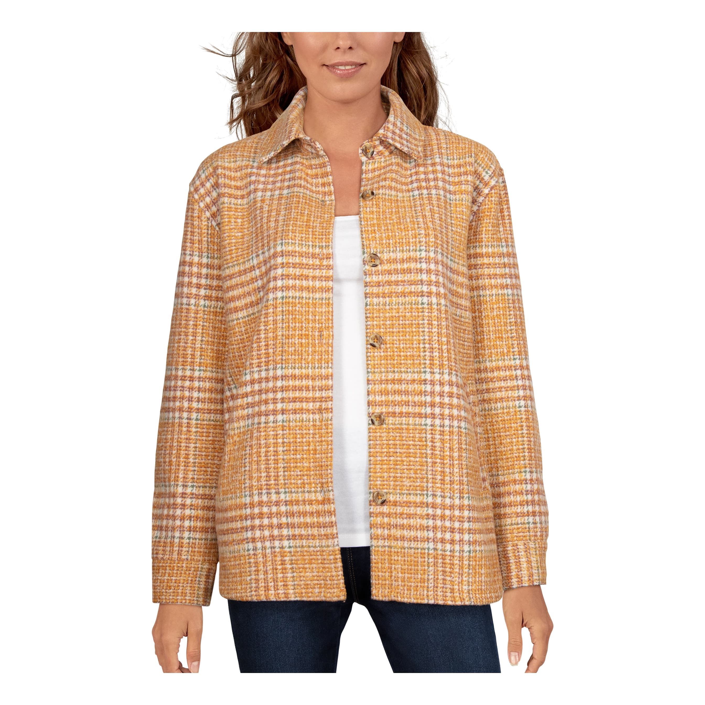 Natural Reflections® Women’s Plaid Shirt Jacket