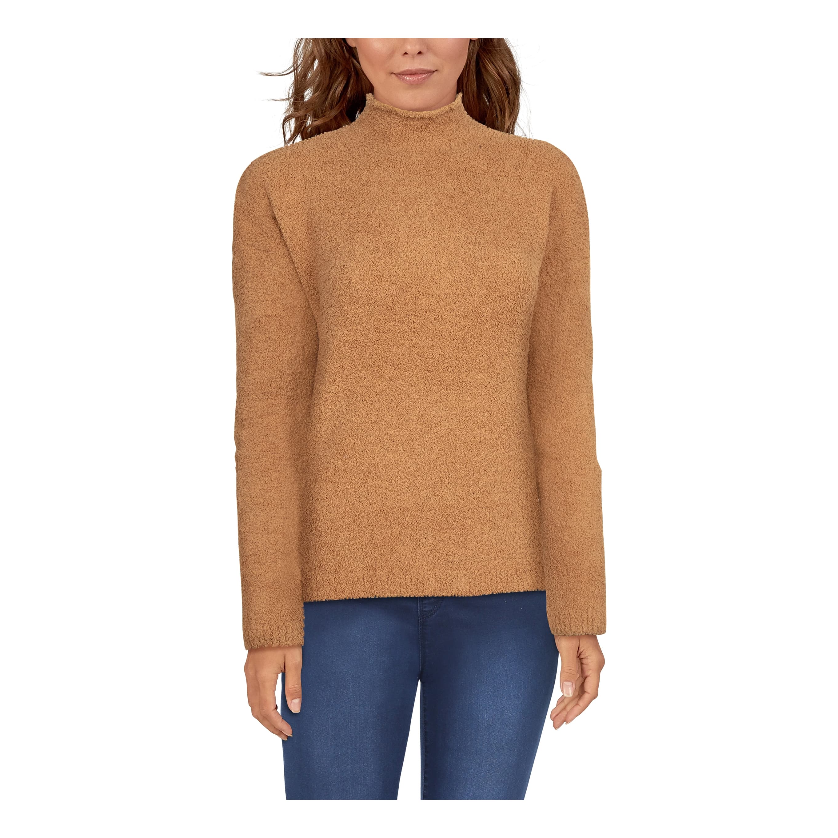 Natural Reflections® Women’s Cozy Funnel-Neck Long-Sleeve Pullover - Thrush